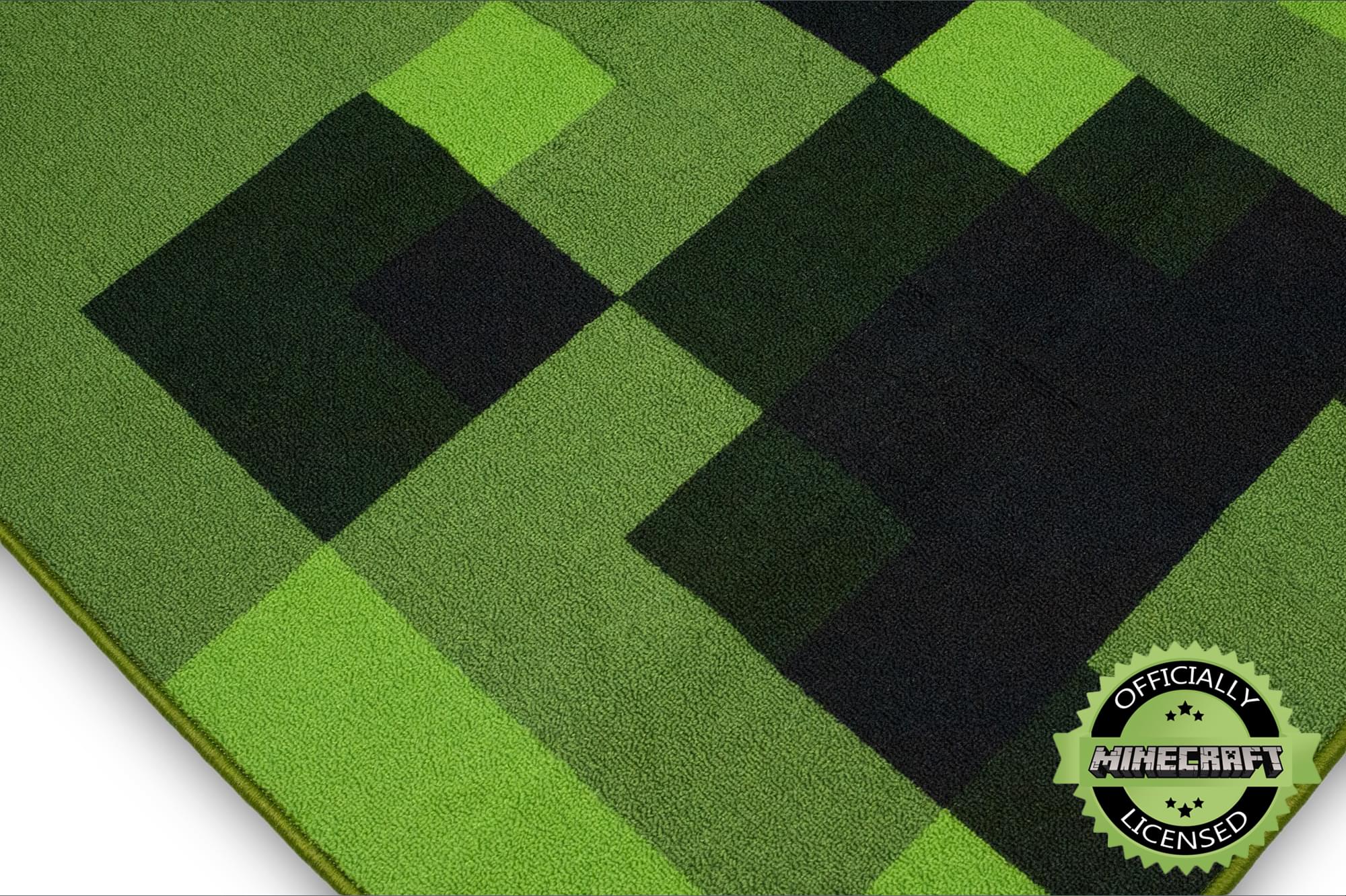 Explosive Minecraft Creeper 39-Inch Square Area Rug