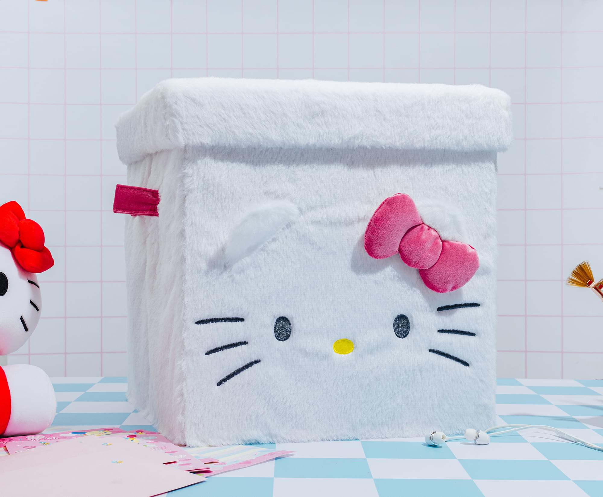 Adorable Sanrio Hello Kitty 13x13 Inch Plush Storage Cube - Keep Your Space Tidy in Style!