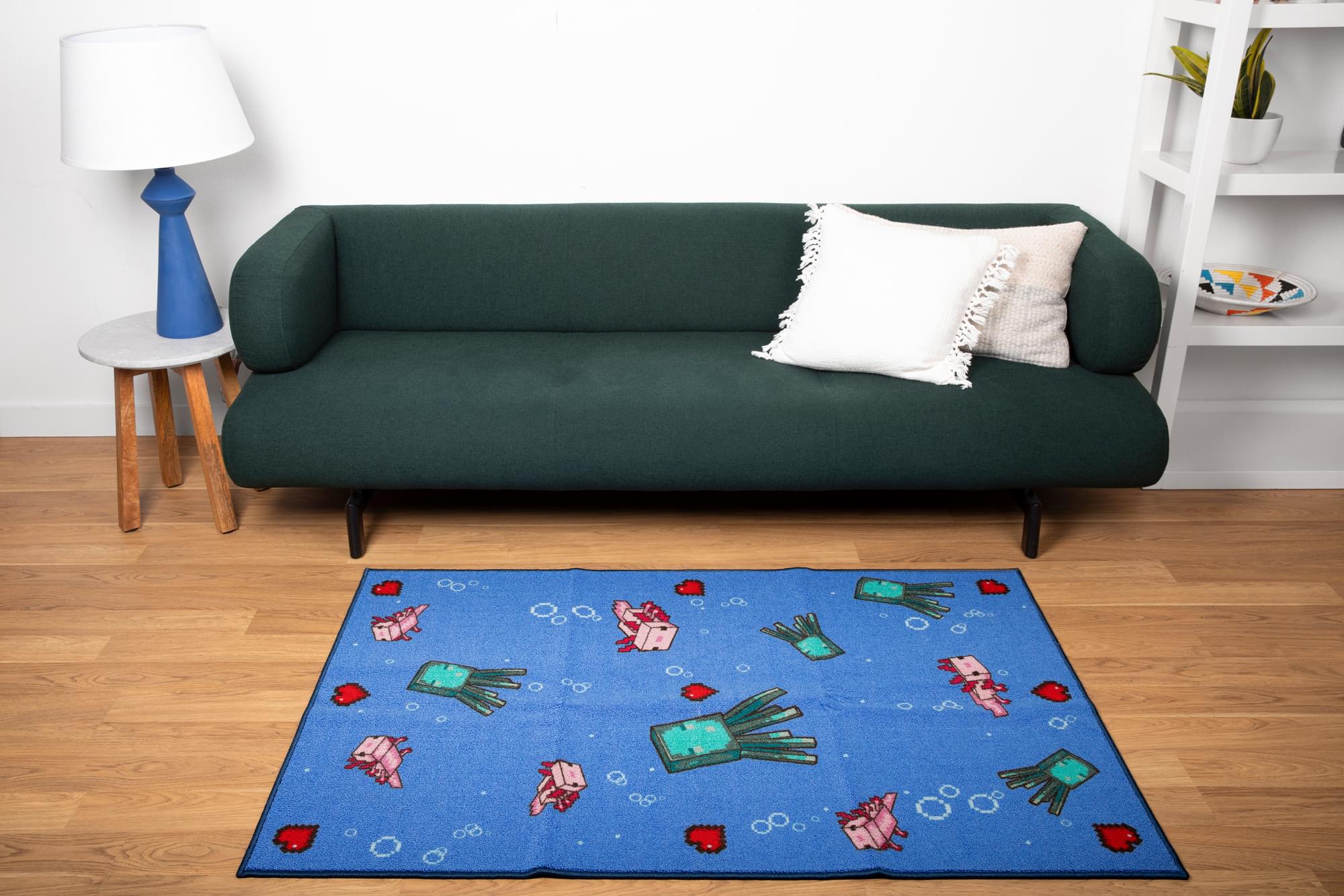 Dive into Minecraft: 60 x 39 Inches Underwater Printed Area Rug