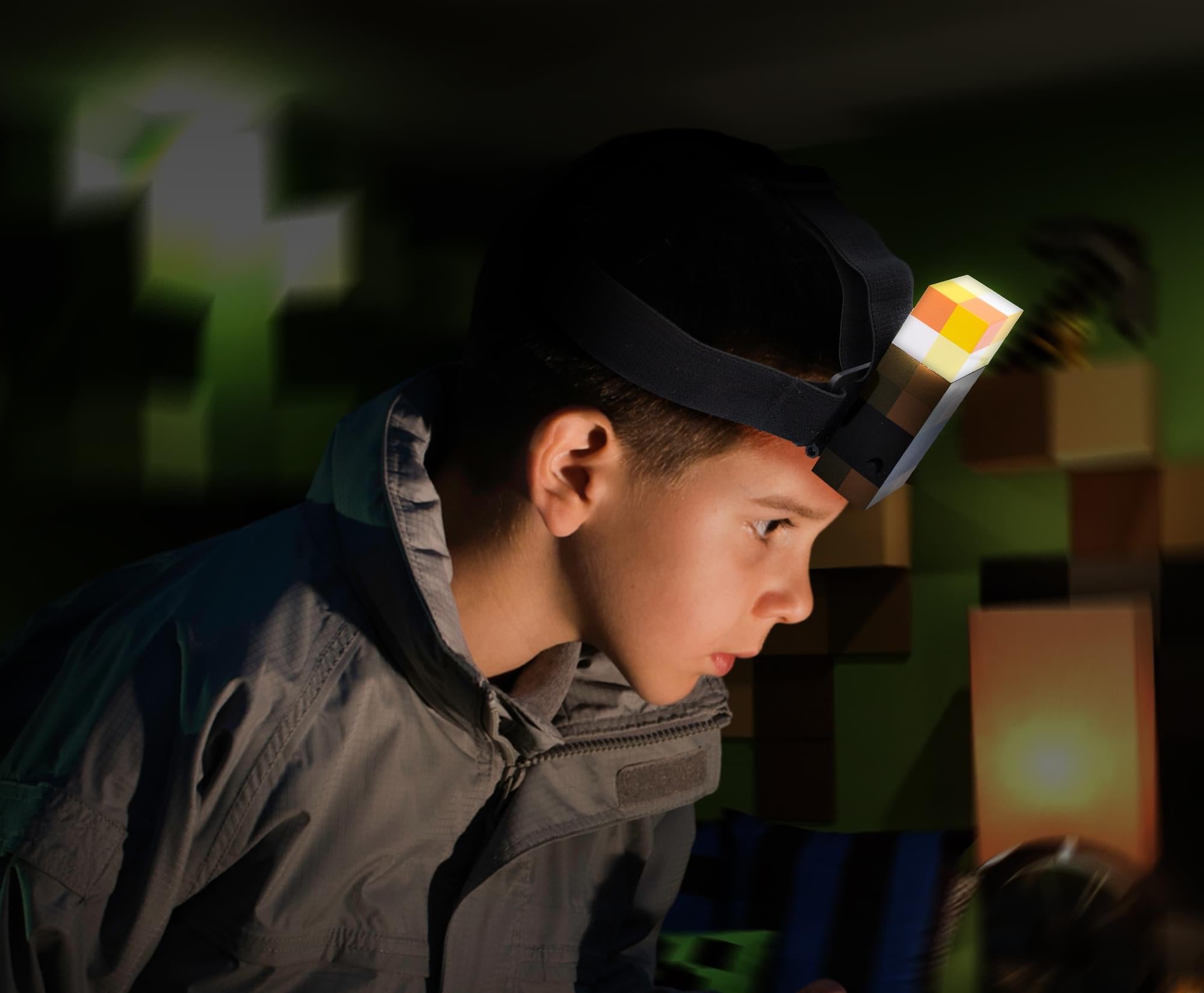Minecraft Brownstone Torch Headlamp - Light Up Your Adventures