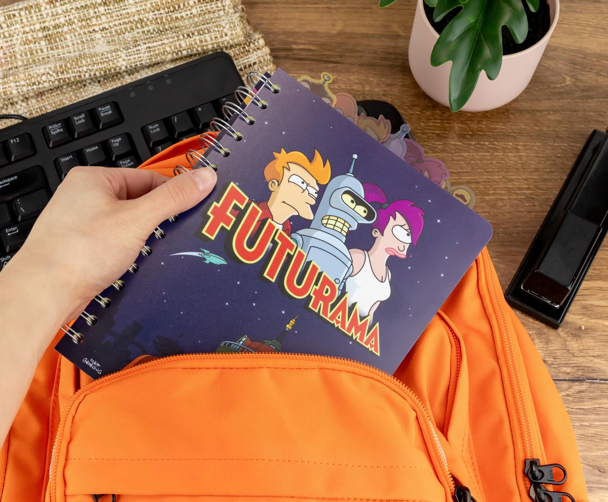Futurama-Inspired 6-Tab Spiral Notebook - 5 x 8 Inches