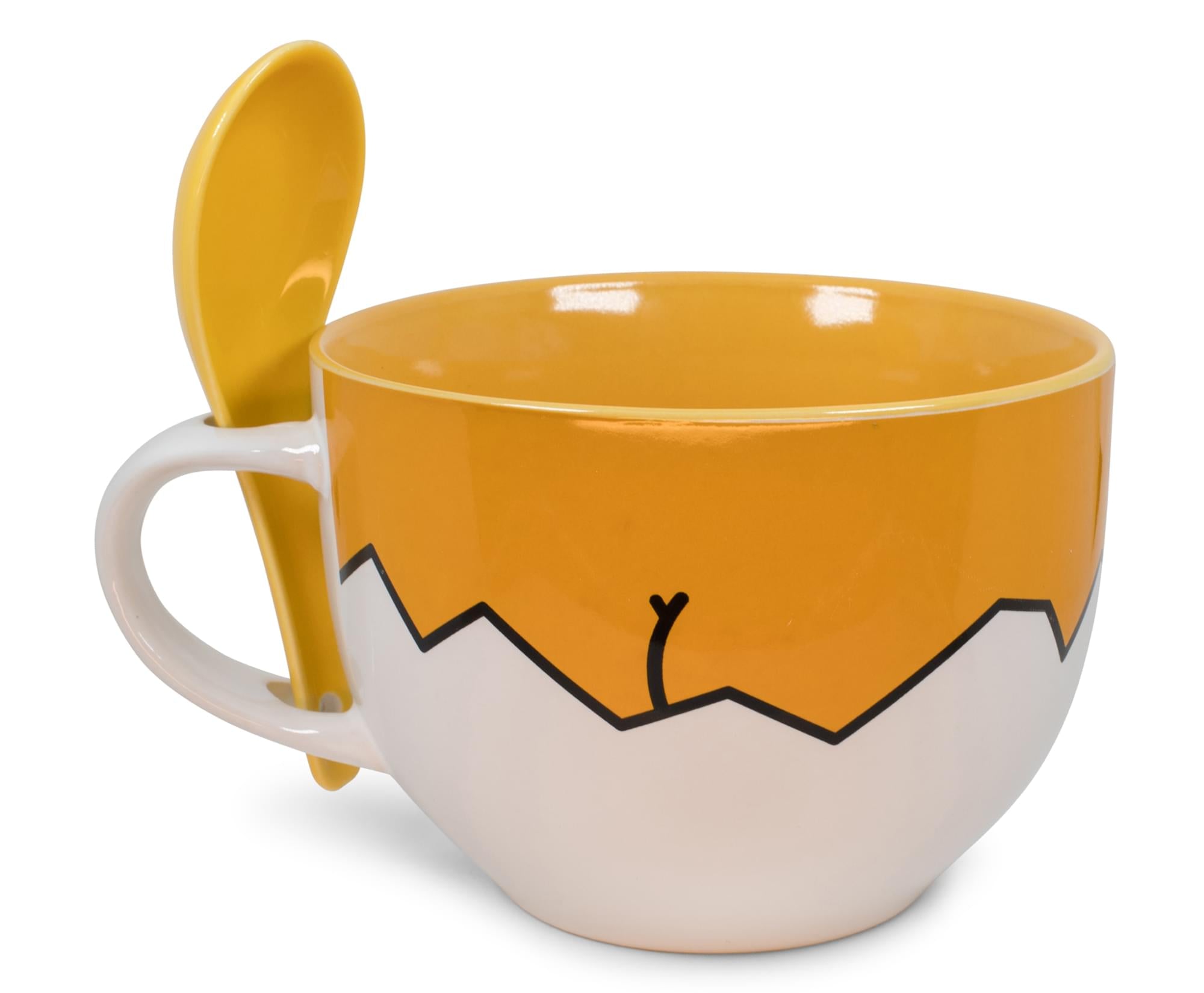 Sanrio Gudetama Ceramic 24-Ounce Soup Mug with Spoon