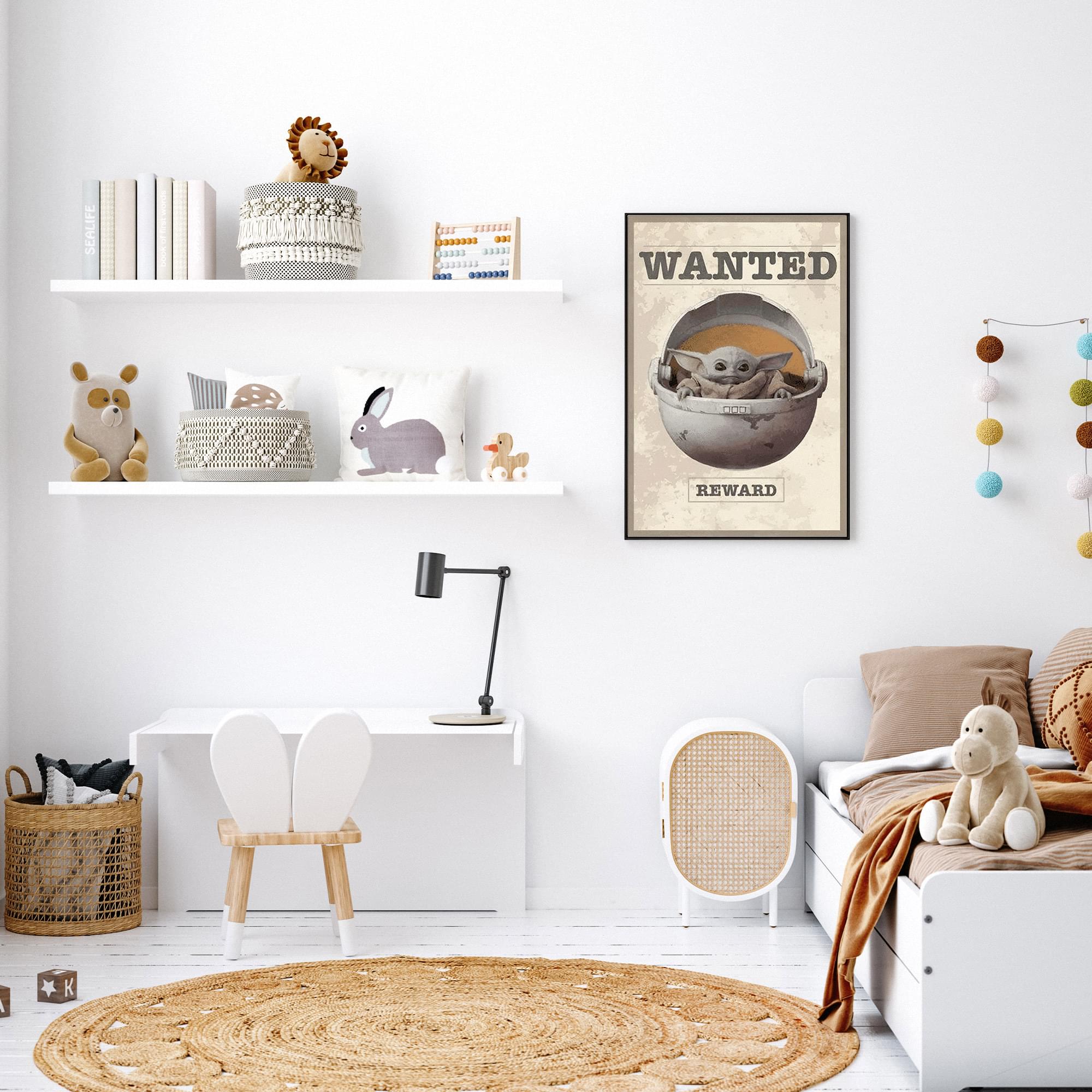 Star Wars: The Mandalorian's Adorable The Child 13 x 19 Inch Framed MDF Wall Art - A Must-Have!
