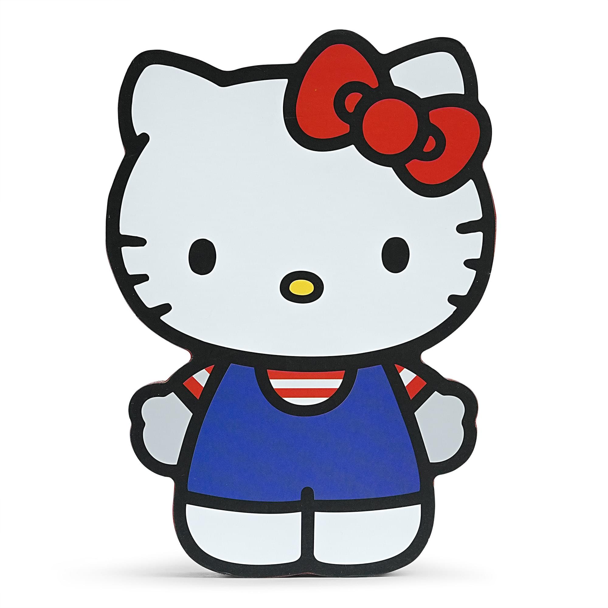 Sanrio Hello Kitty 8x6 Inch Classic Die-Cut Wooden Wall Art Sign - Add a Pop of Playful Charm to Your Space!