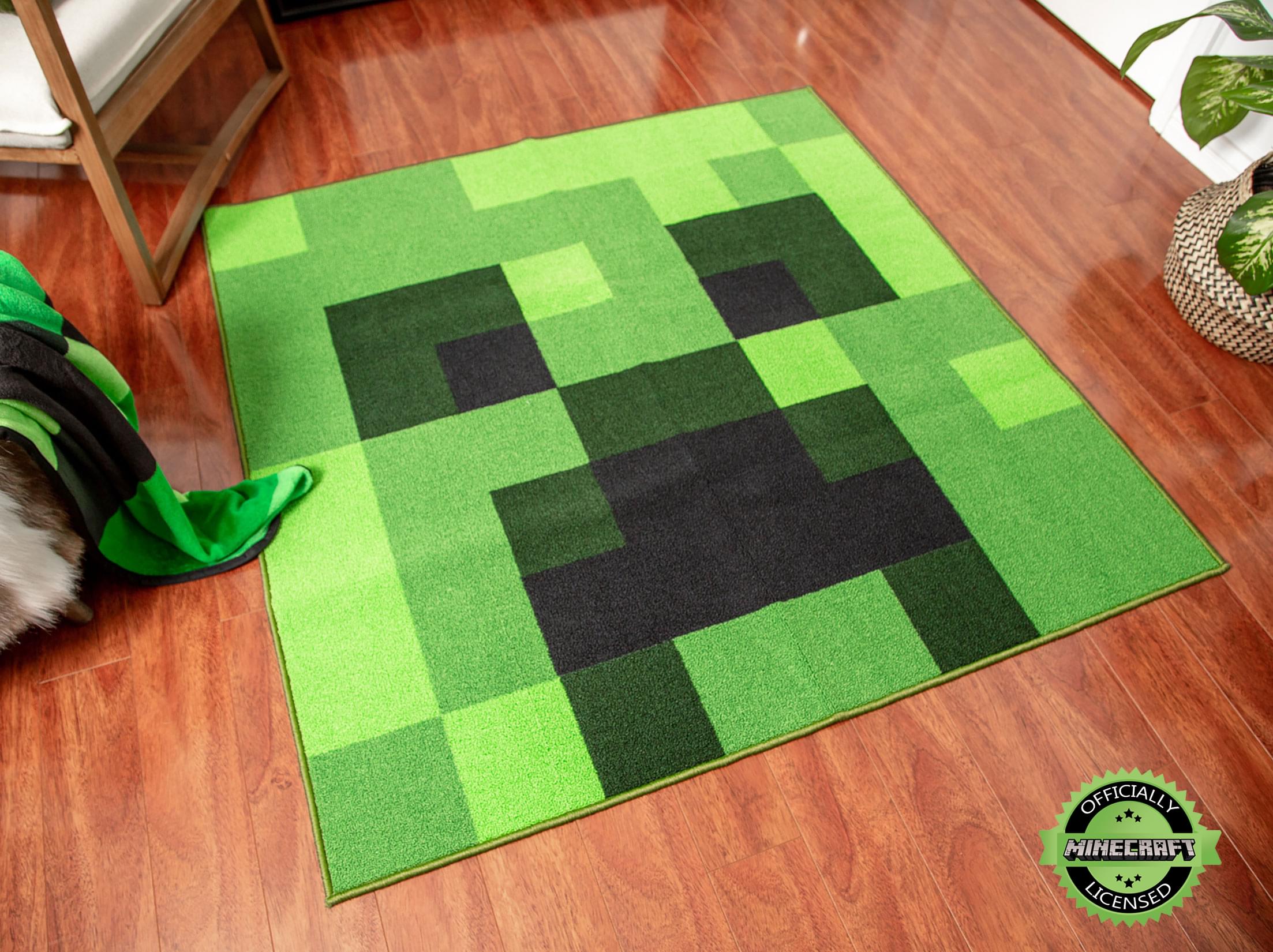 Epic Minecraft Green Creeper 52-Inch Square Area Rug