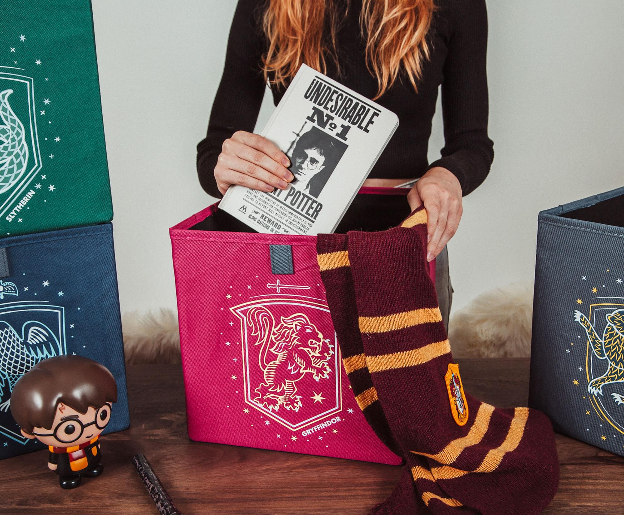 4-Pack Harry Potter Hogwarts Houses 11-Inch Magic Storage Bin Cubes