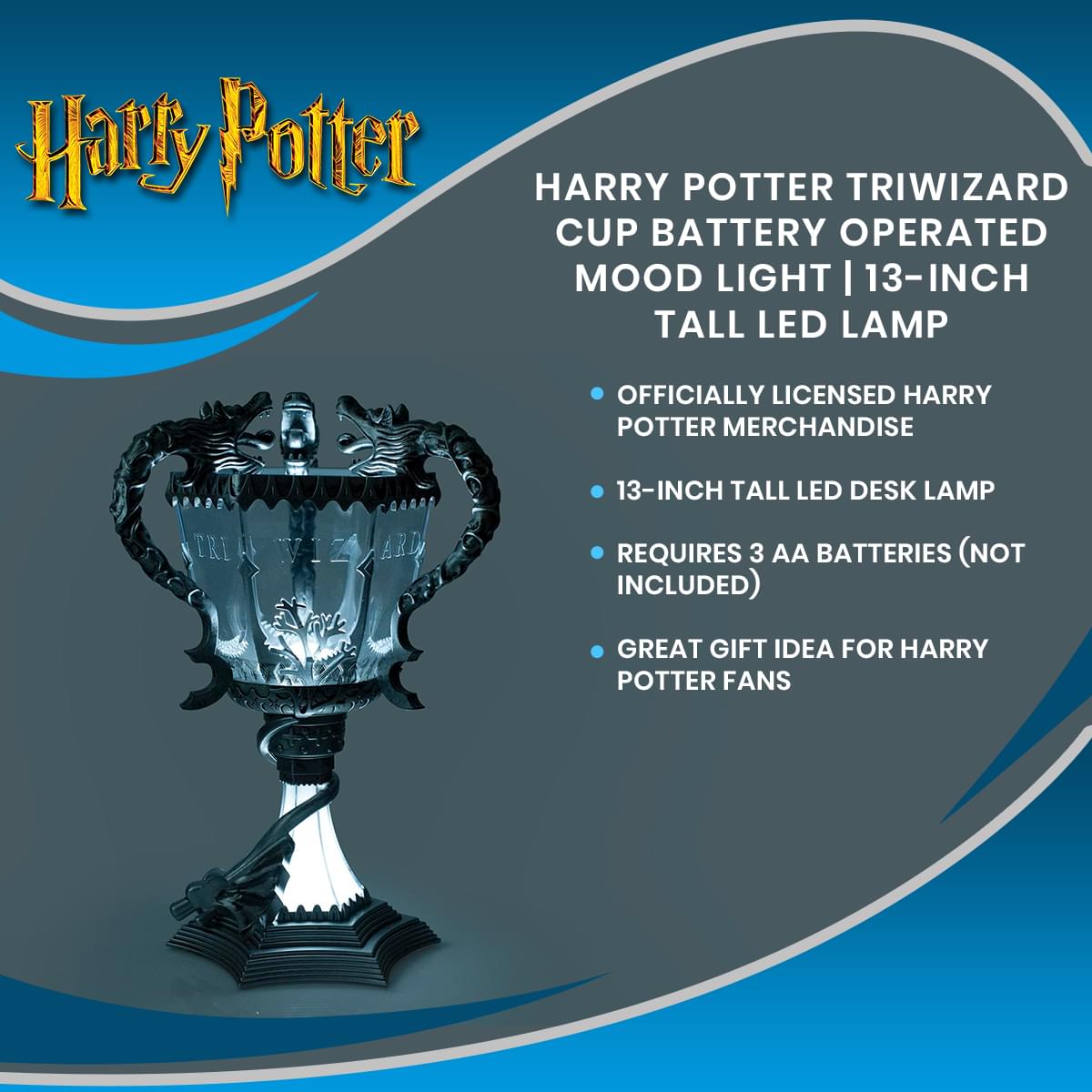 Enchanting Harry Potter Triwizard Cup LED Mood Light - 13-Inch Magic Glow