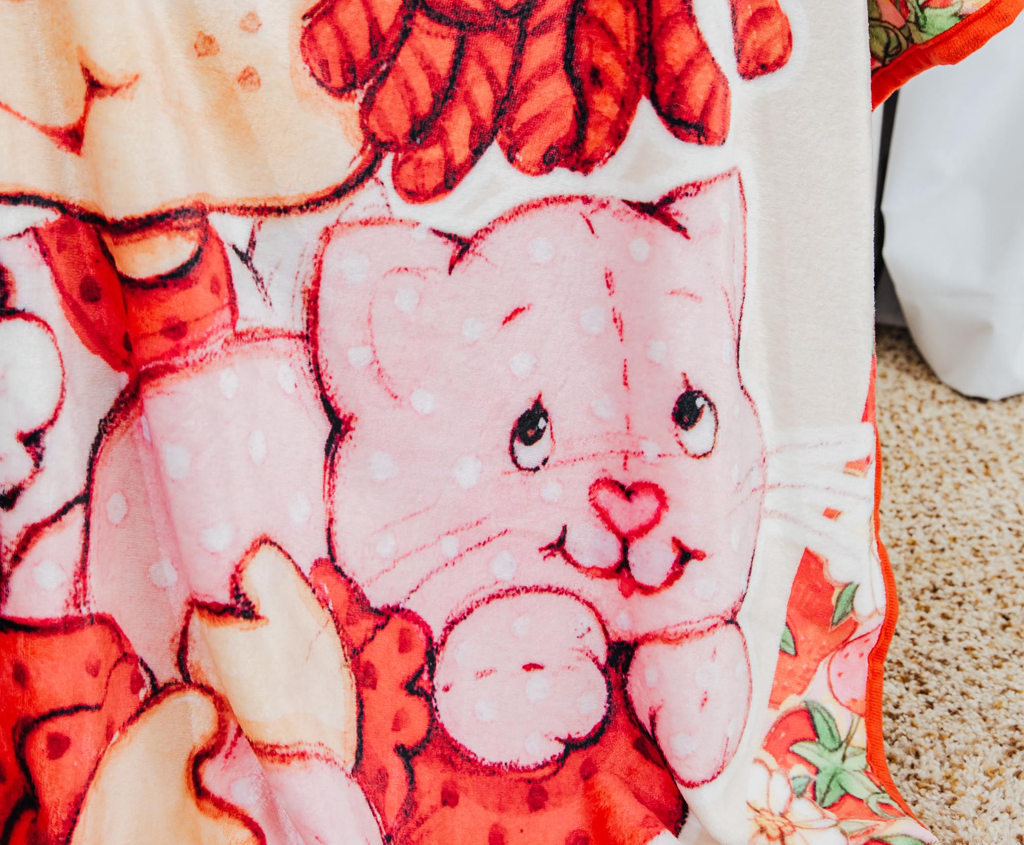 Berry Special Strawberry Shortcake Raschel Throw Blanket - 45 x 60 Inches
