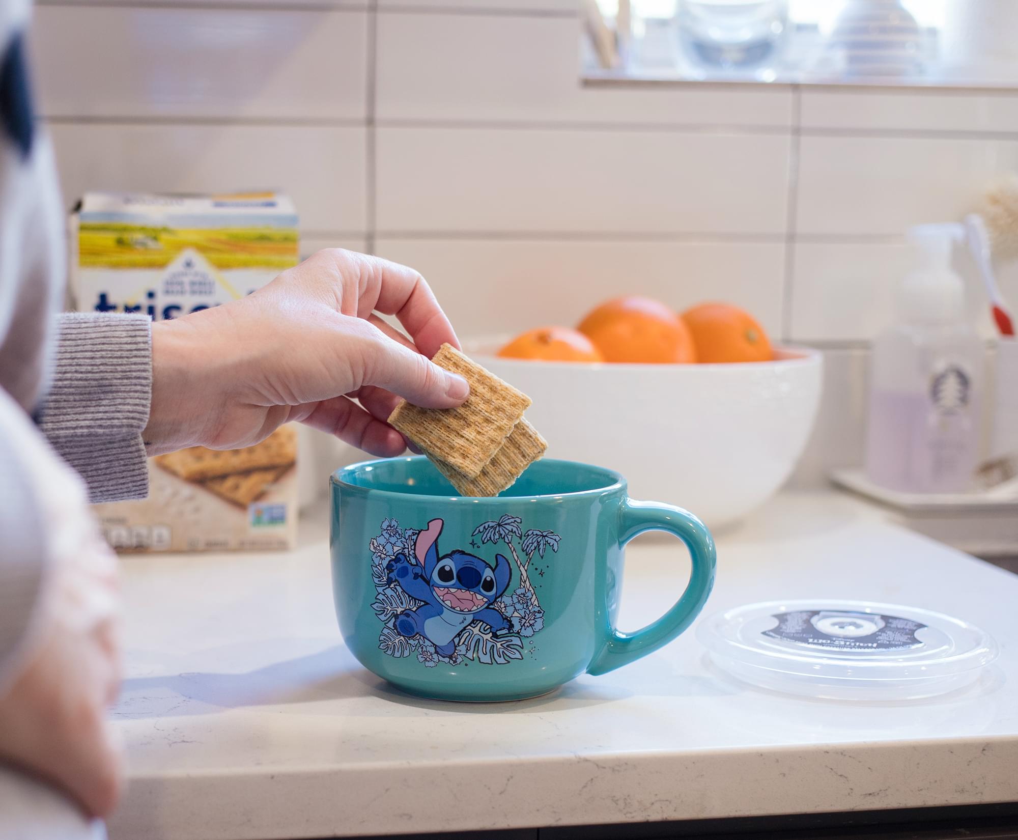 Stay Weird with Disney Lilo & Stitch Soup Mug! 24 - Ounce Vented Lid Ceramic Cup