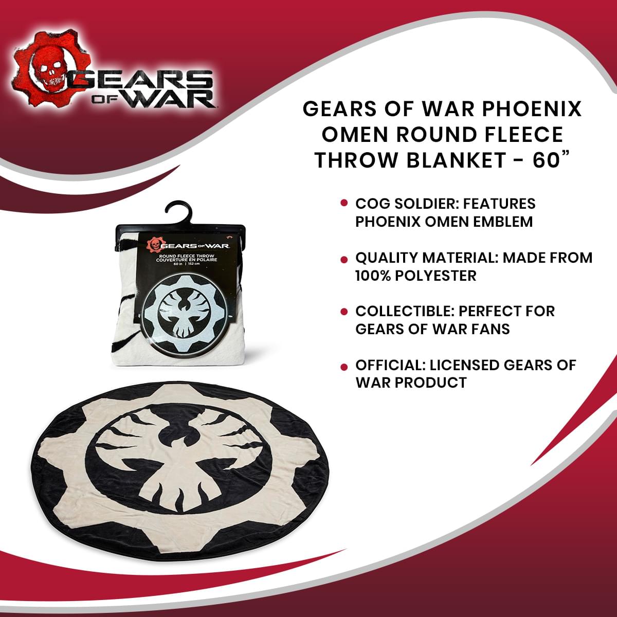 Gears of War Phoenix Omen 60" Fleece Throw Blanket