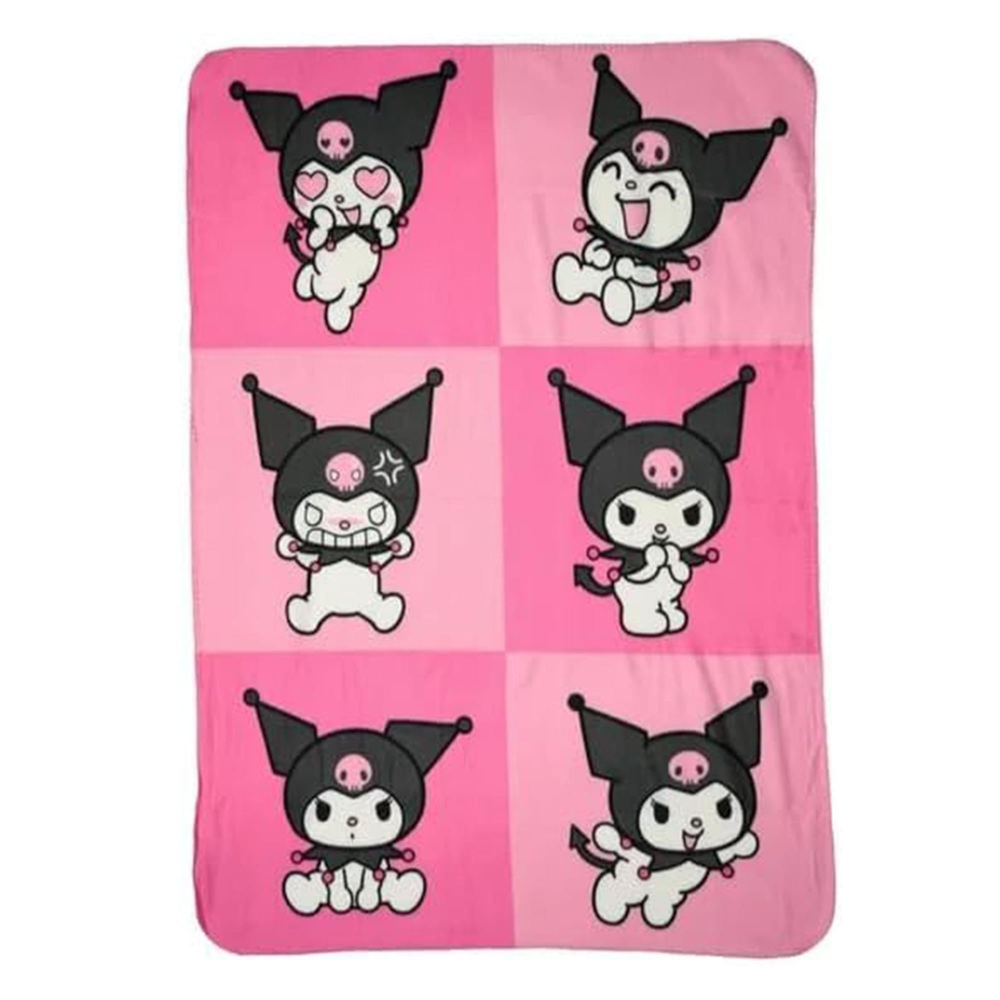 Kuromi-Inspired 45 x 60 Inch Fleece Throw Blanket - Sanrio's Playful Charm