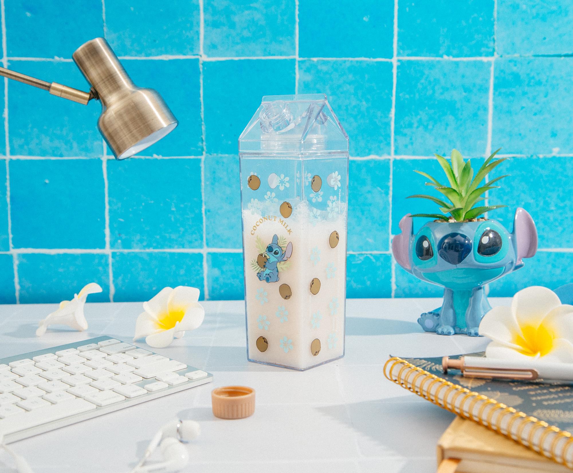 Disney Lilo & Stitch Coconut-Flavored Plastic Milk Carton Tumbler - 16 Ounces