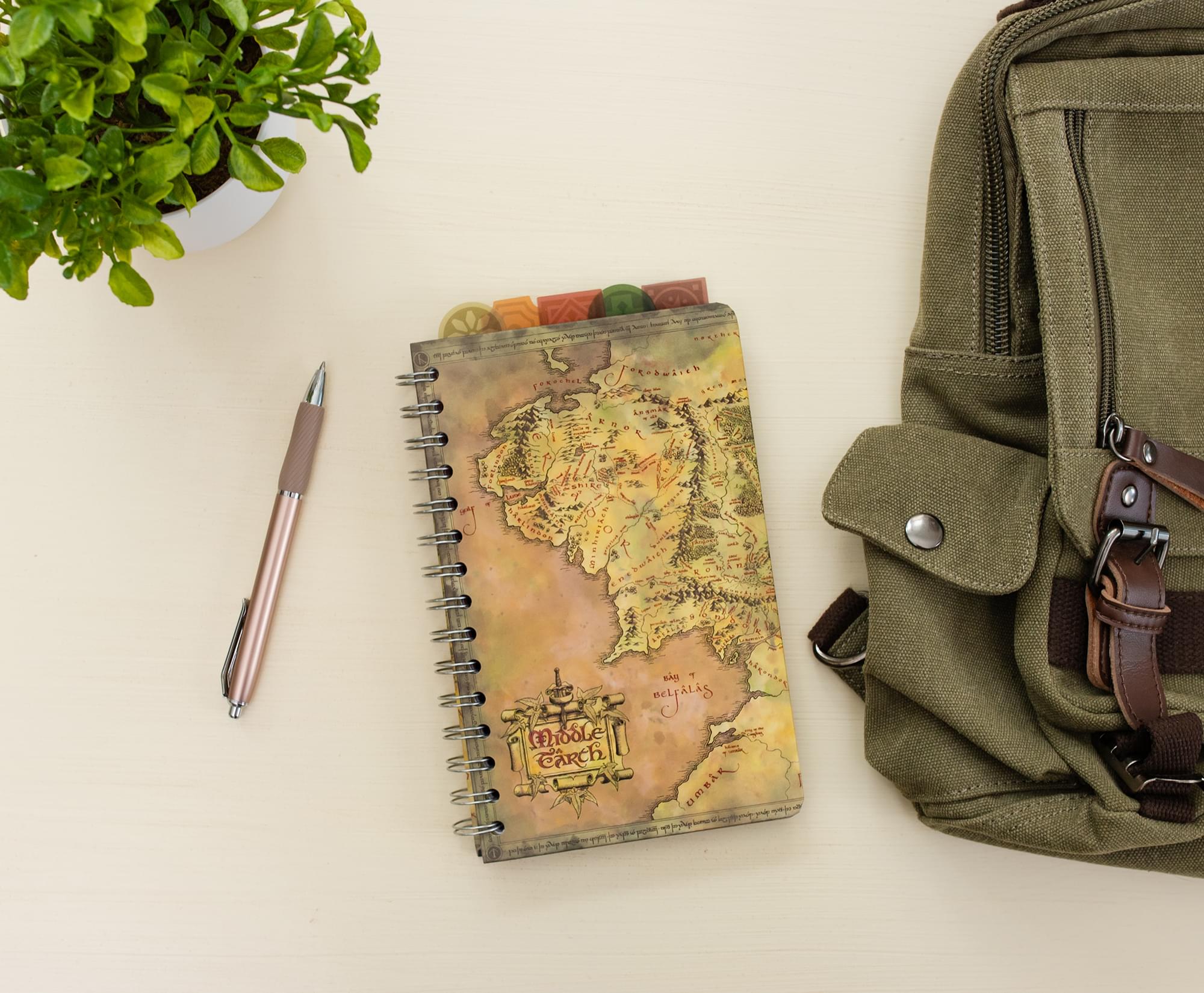 The Lord of the Rings Middle-earth 5-Tab Spiral Notebook with 75 Sheets