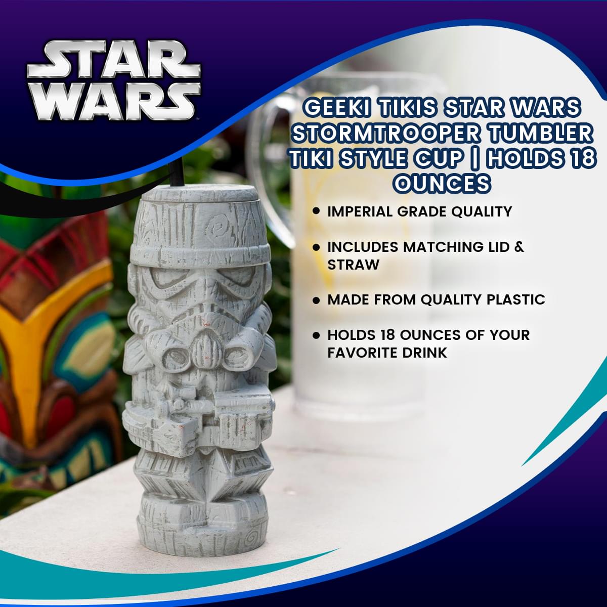 Geeki Tikis Star Wars Stormtrooper Tumbler - 18 Oz Tiki Style Cup