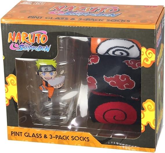 Naruto Ultimate Fan Bundle: Pint Glass & Socks