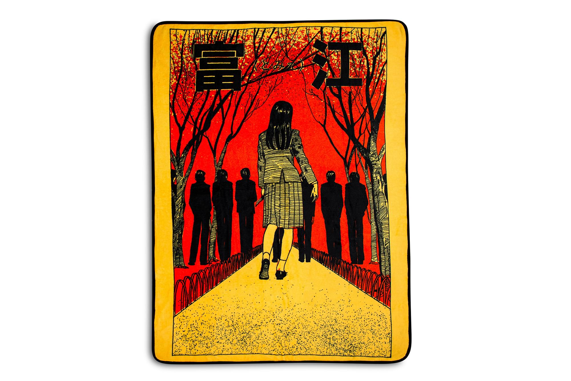 Creepy Cozy: Junji Ito-Inspired Fleece Throw Blanket