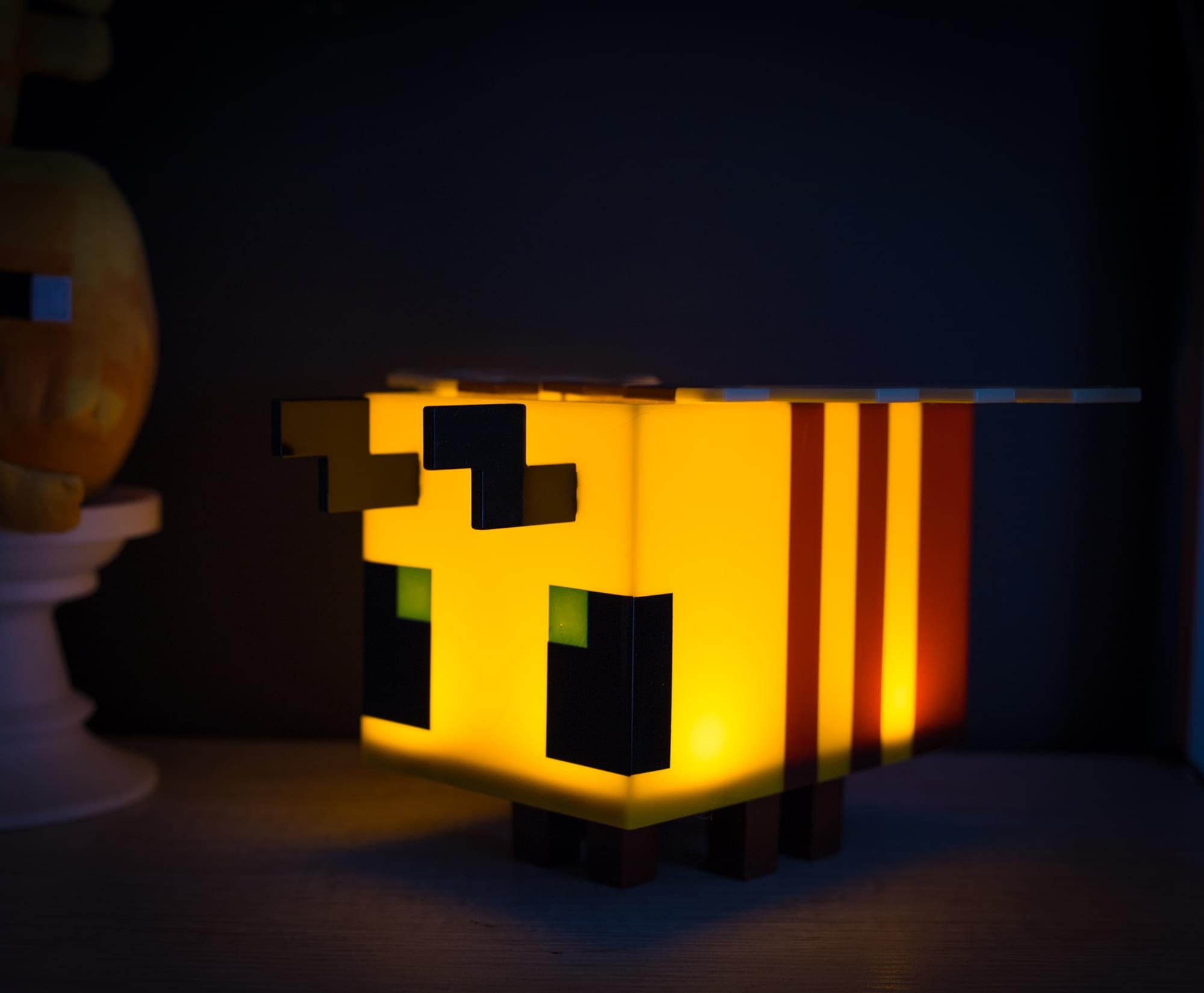 Minecraft 5-Inch Yellow Bee Figural Mood Light - Light Up Your World!