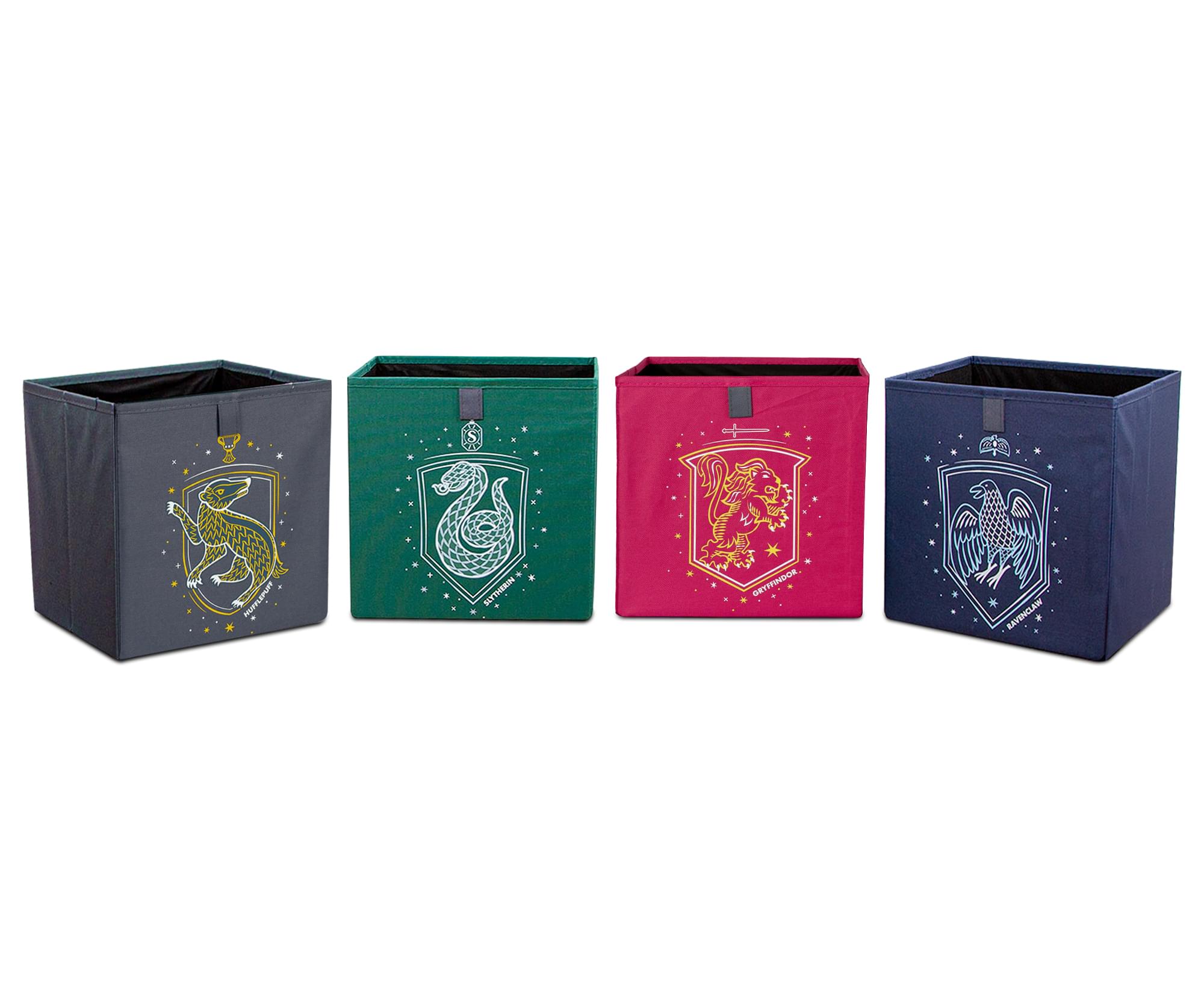4-Pack Harry Potter Hogwarts Houses 11-Inch Magic Storage Bin Cubes