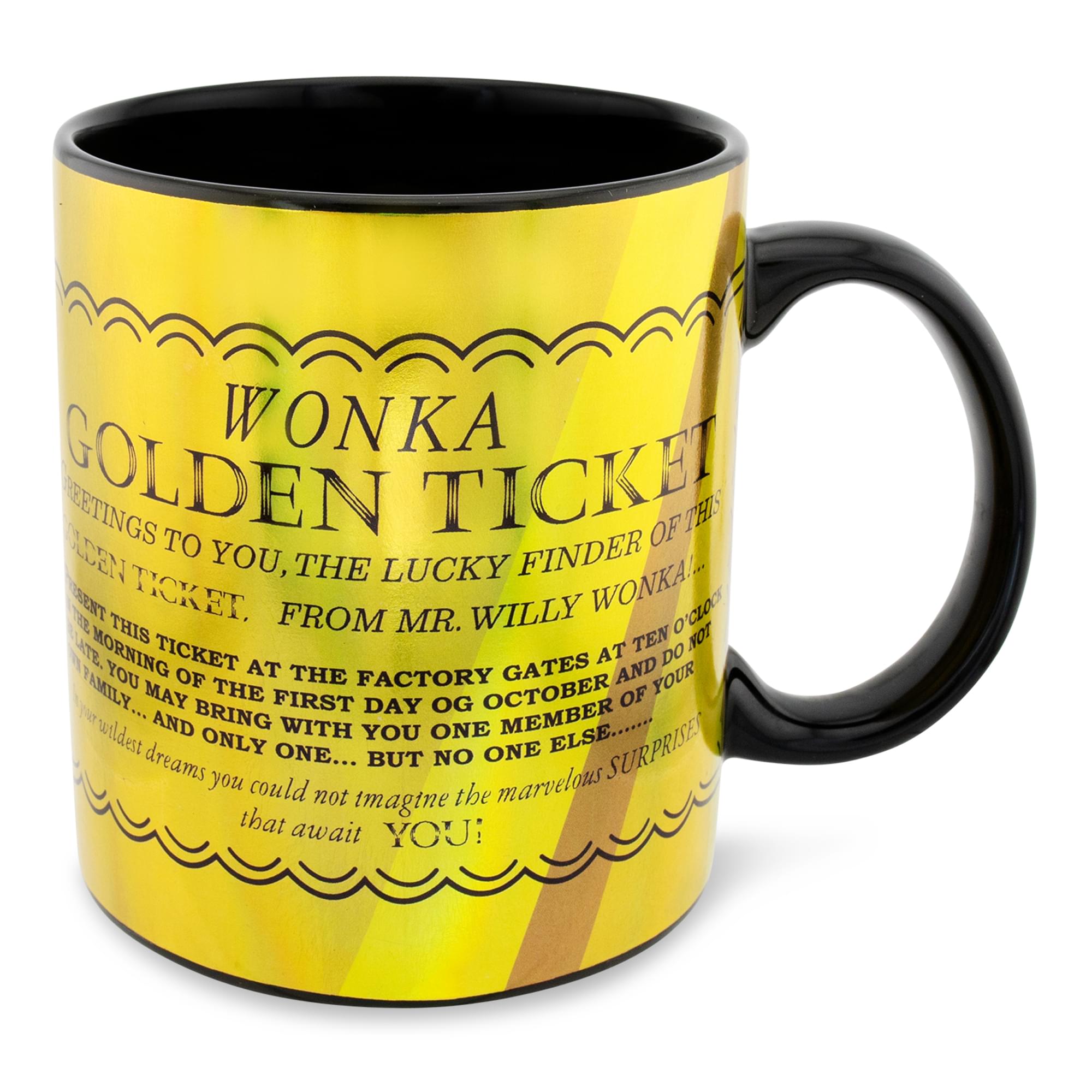 Willy Wonka Golden Ticket 20-Ounce Ceramic Mug - Sip Your Way to Pure Imagination!