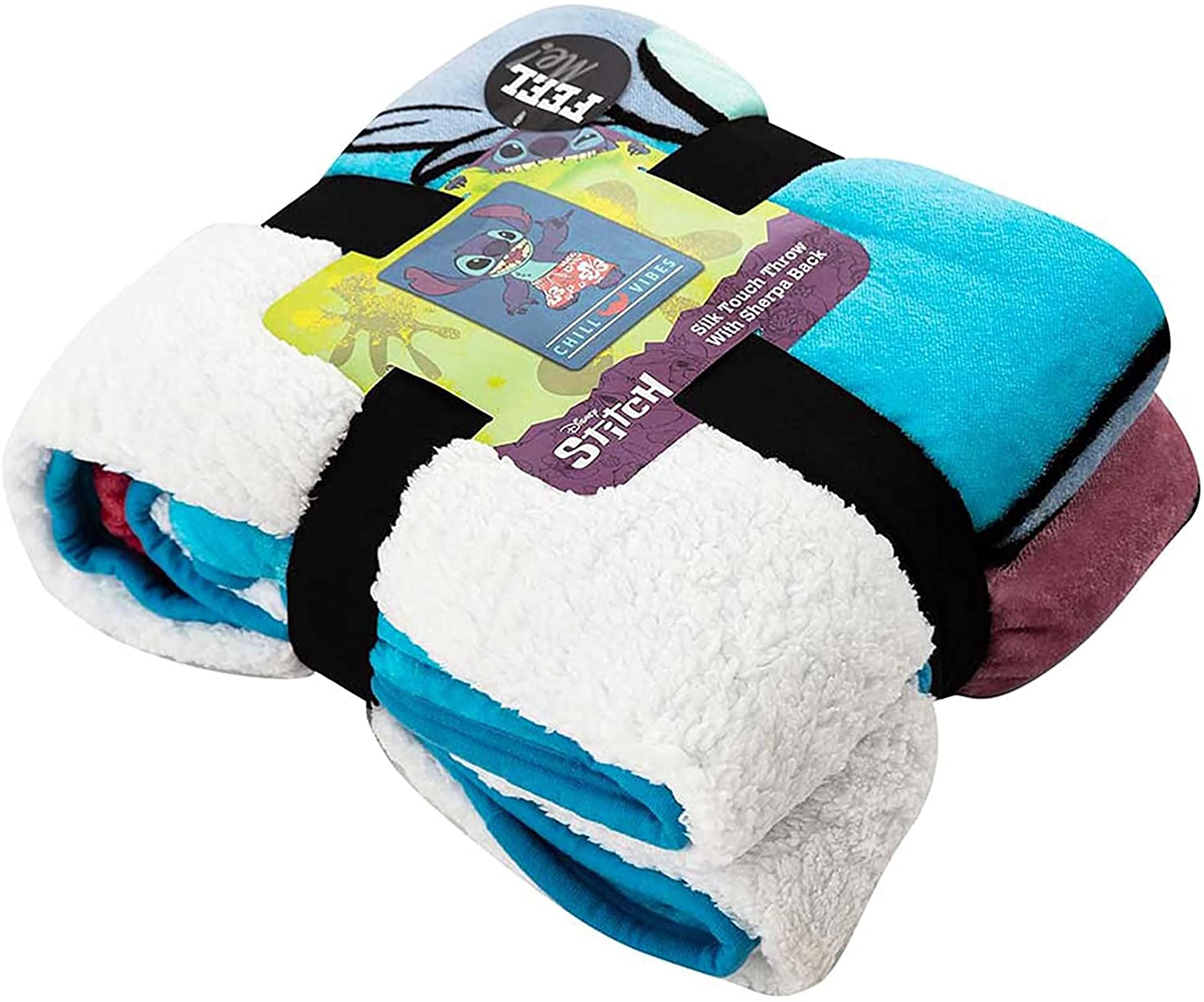 Cozy Up with Disney's Lilo & Stitch 60 x 80 Inch Silk Touch Sherpa Throw Blanket