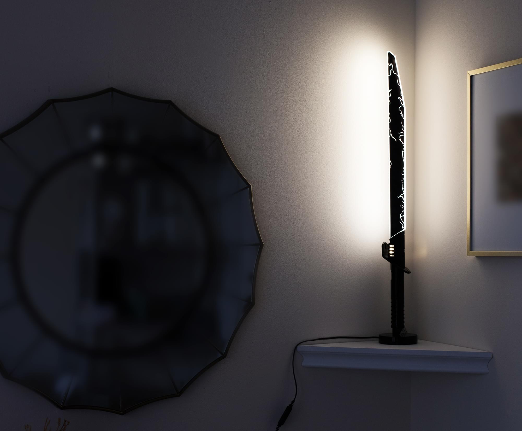 The Mandalorian Darksaber 24-Inch LED Desk Lamp - A Galactic Lighting Delight