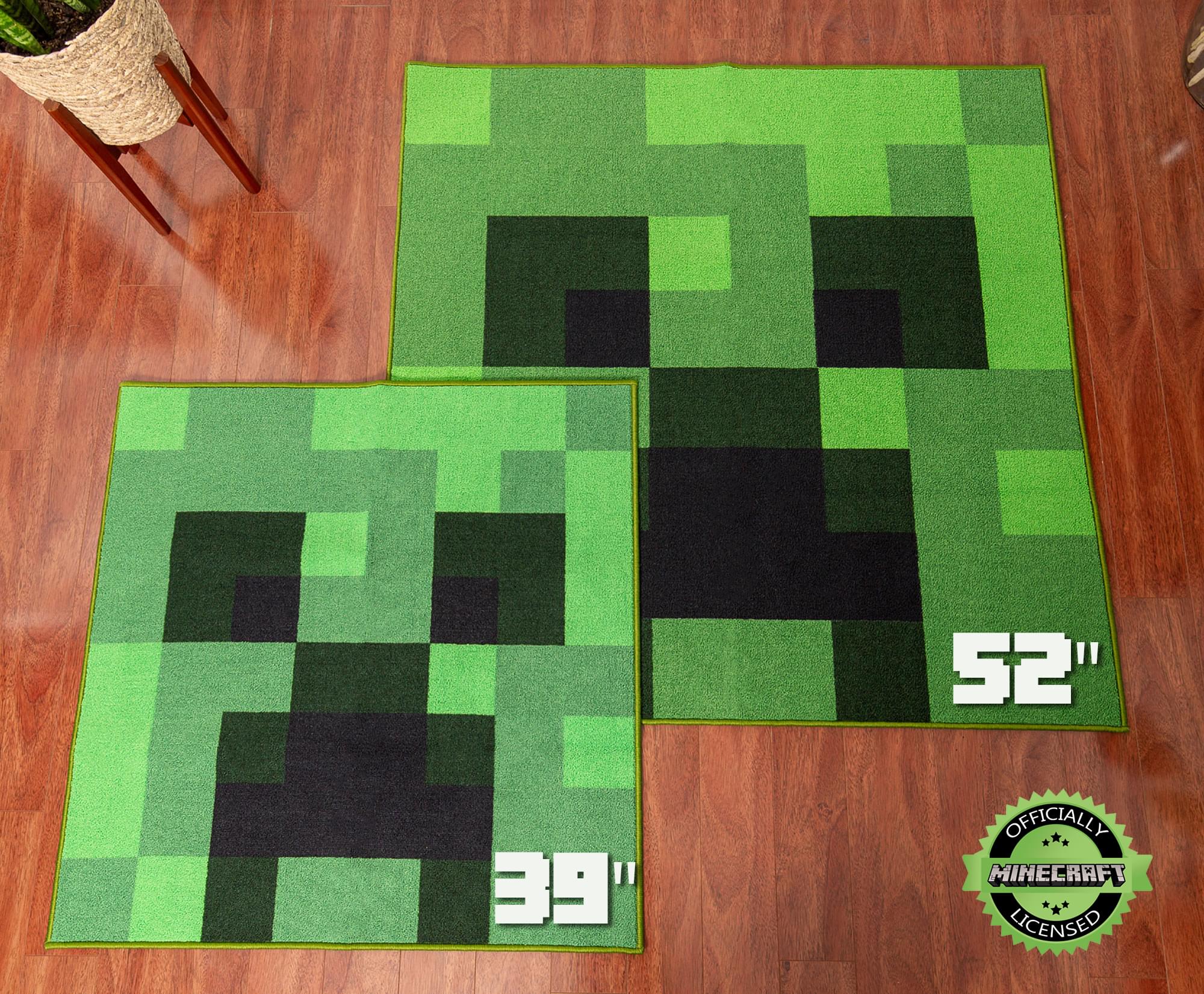 Epic Minecraft Green Creeper 52-Inch Square Area Rug