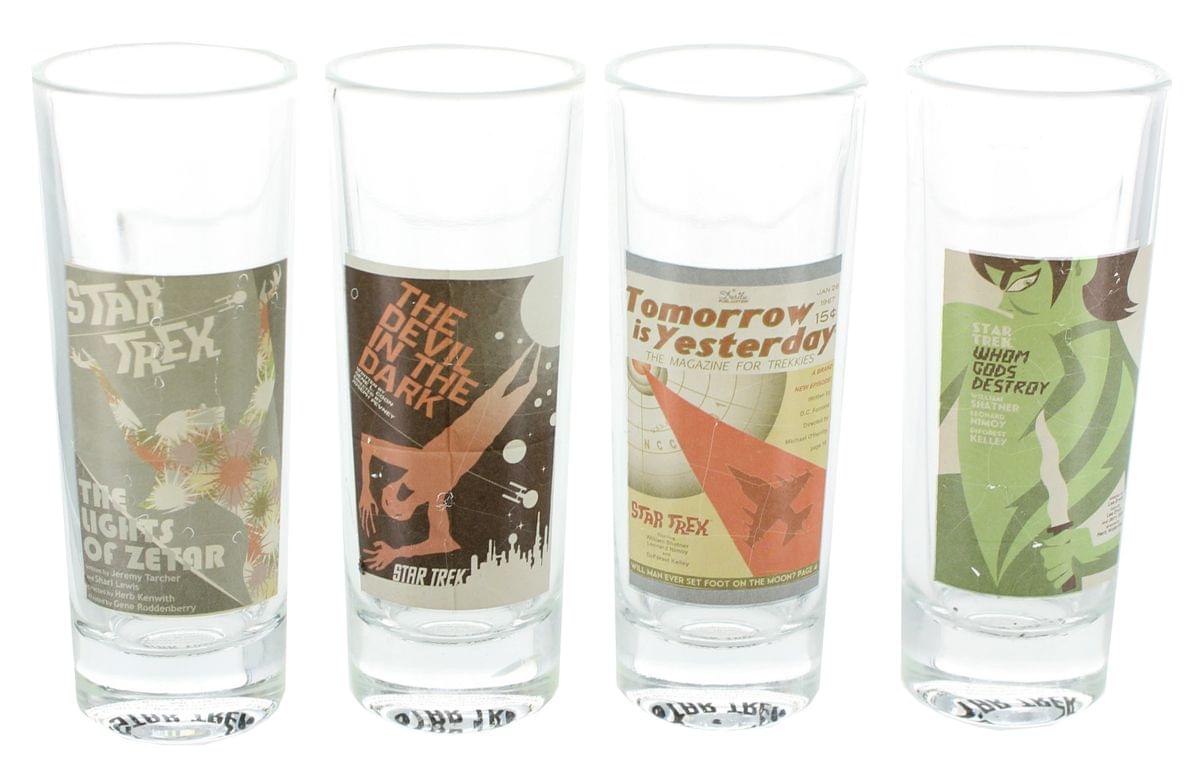 Star Trek: TOS Ultimate Fine Art Shot Glass 4-Pack