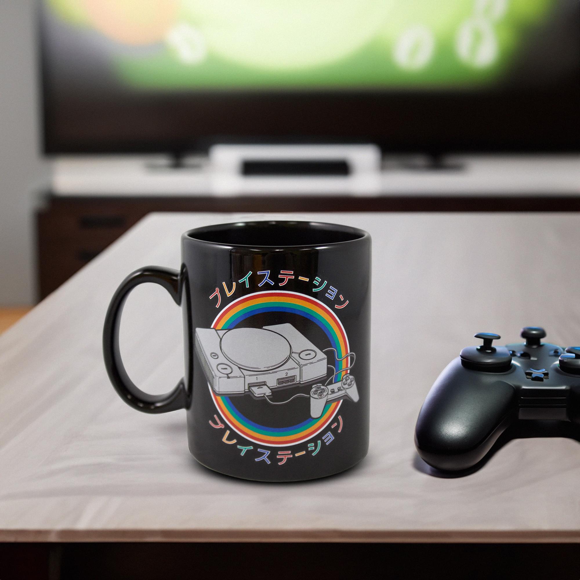 Get Your Gaming Fix with Every Sip! PlayStation Kanji 20oz Coffee Mug