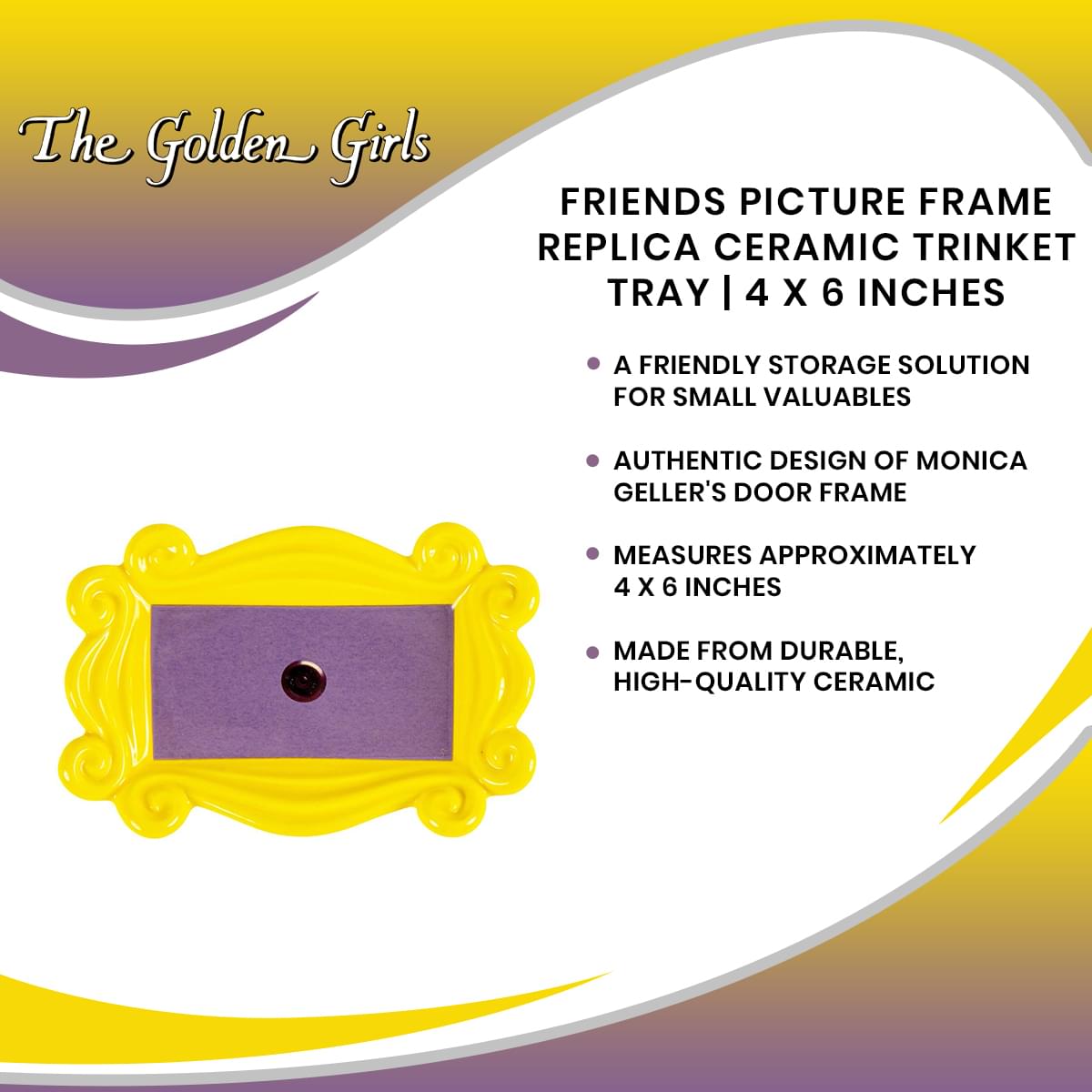 Friends-Inspired Ceramic Trinket Tray - 4x6 Inches