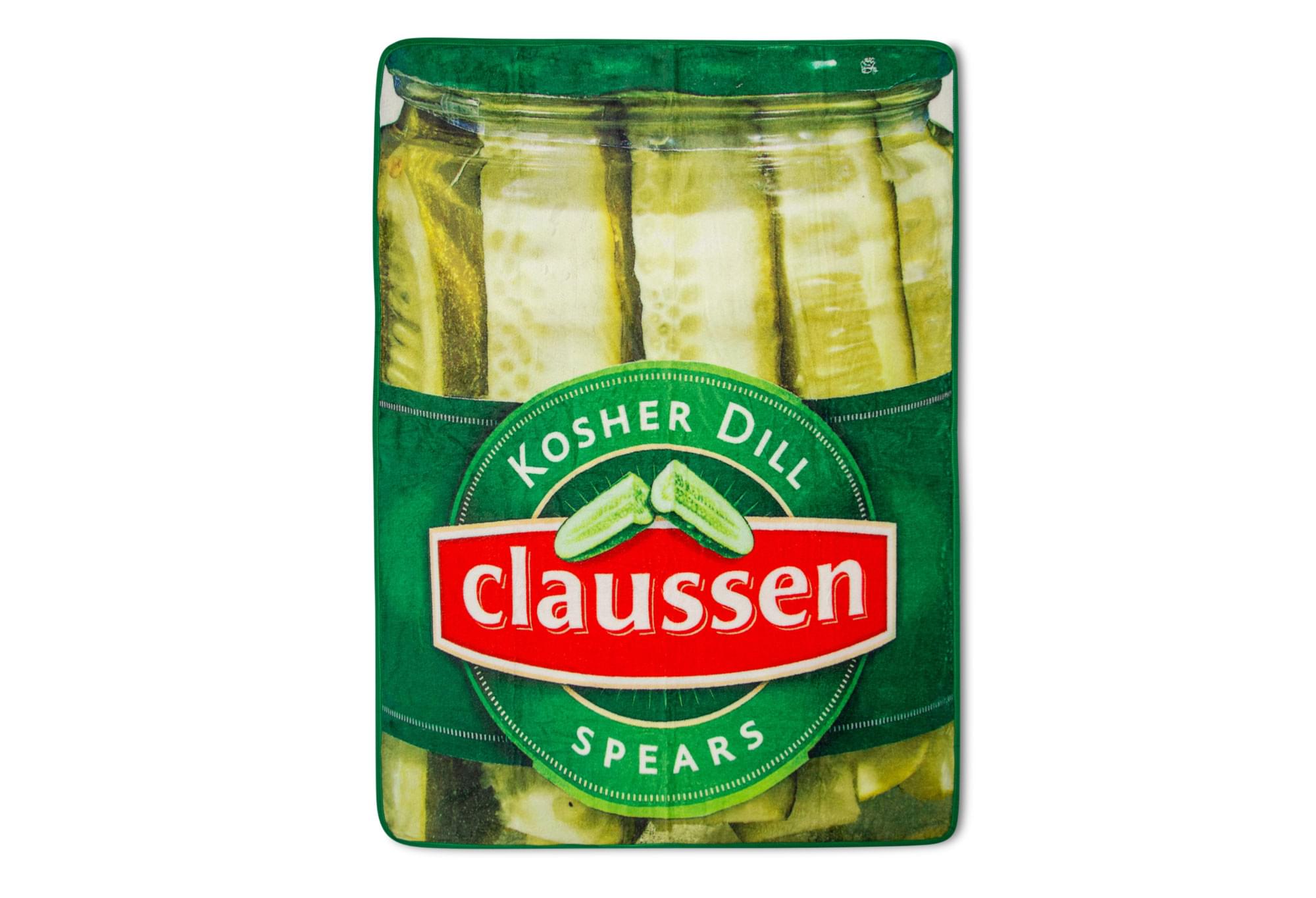 Cozy Claussen Kosher Dill Pickles Fleece Throw Blanket - Warm Up with Your Favorite Flavor!