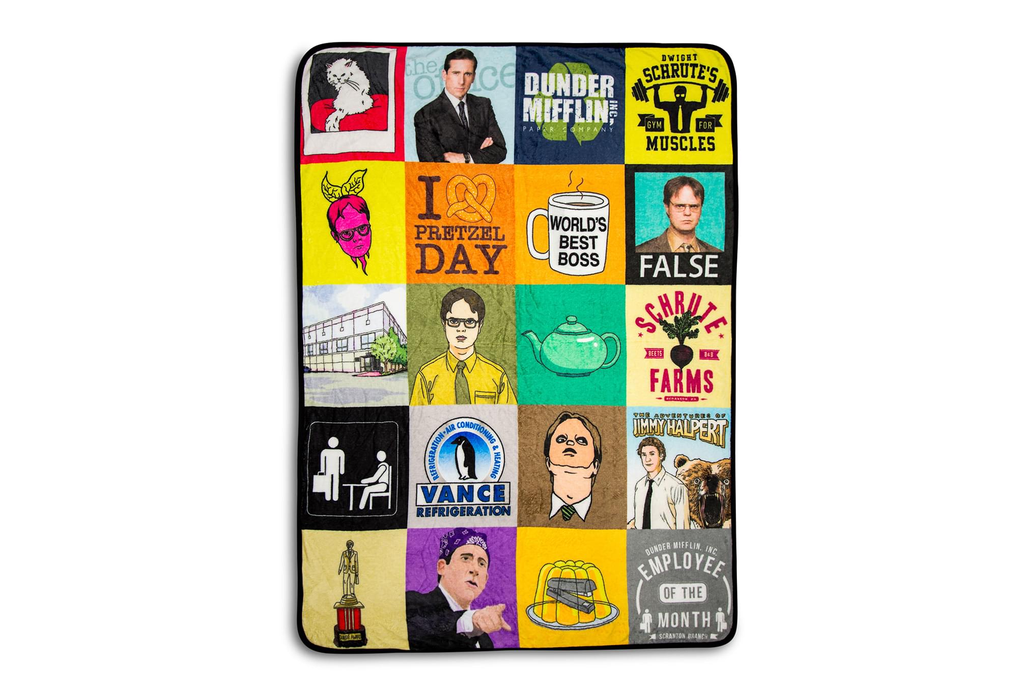The Office Sticker Bomb Cozy Fleece Throw Blanket - 45 x 60 Inches