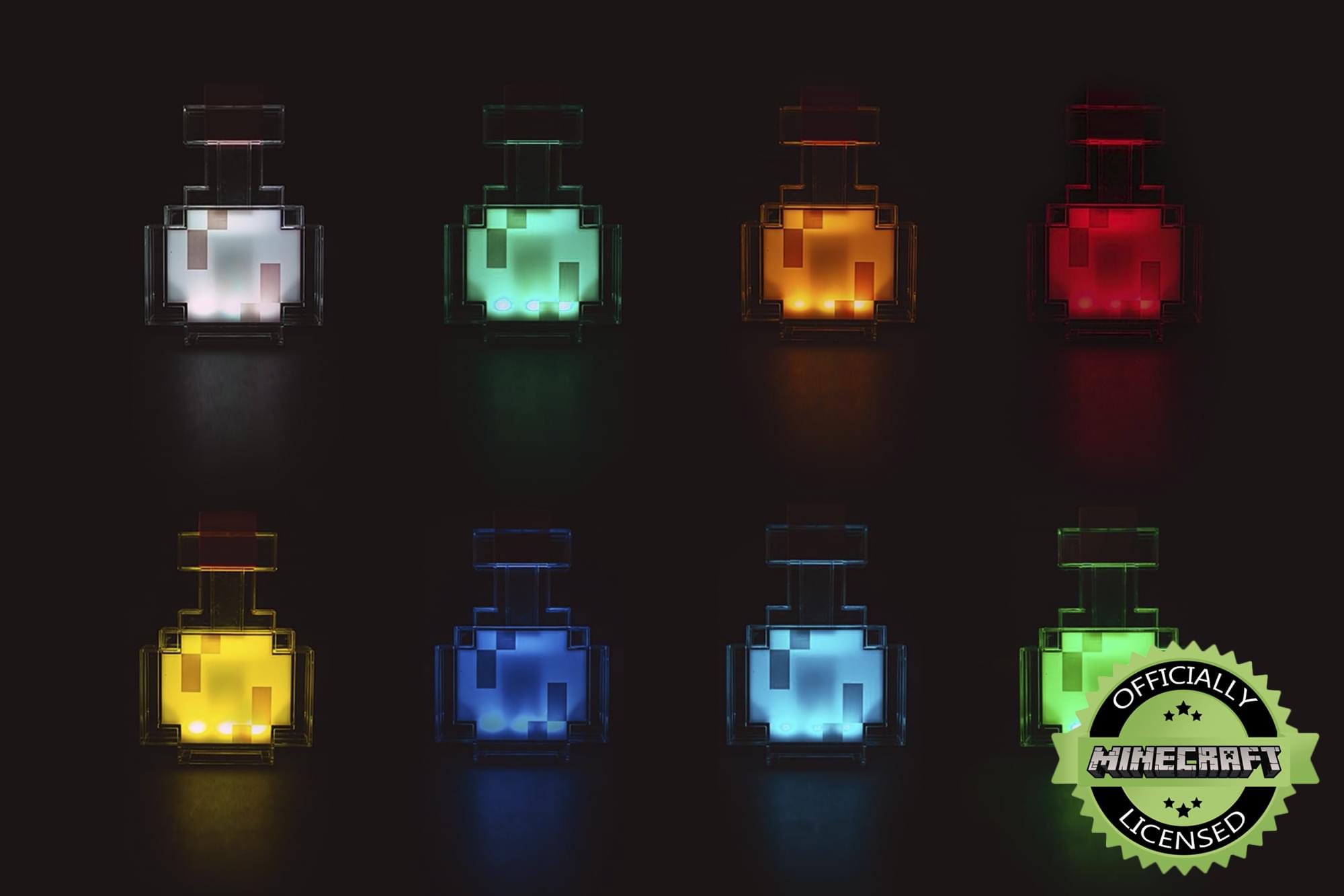 Enchanting Minecraft Potion Bottle Color-Changing LED Desk Lamp - Your Gaming Room's New Glow! 7 Inch Night Light