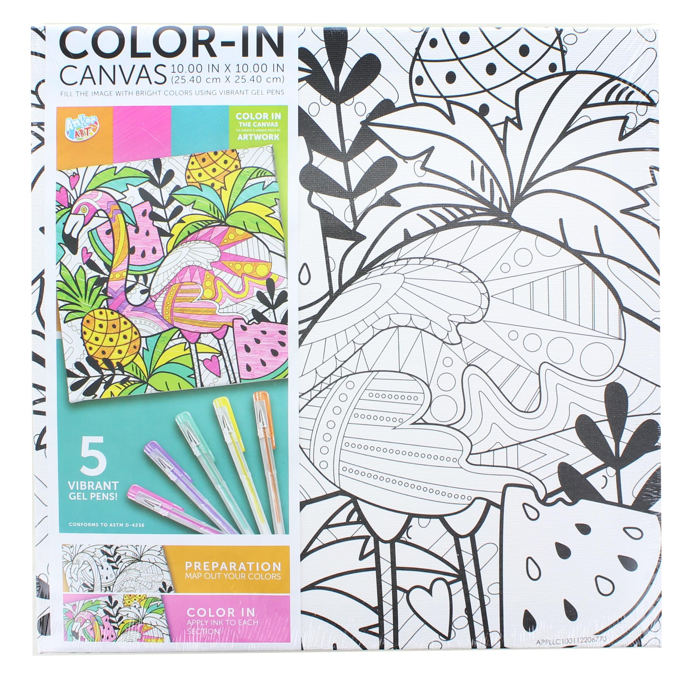 Gel Pen Fruit Coloring Canvas - Unleash Your Creativity!