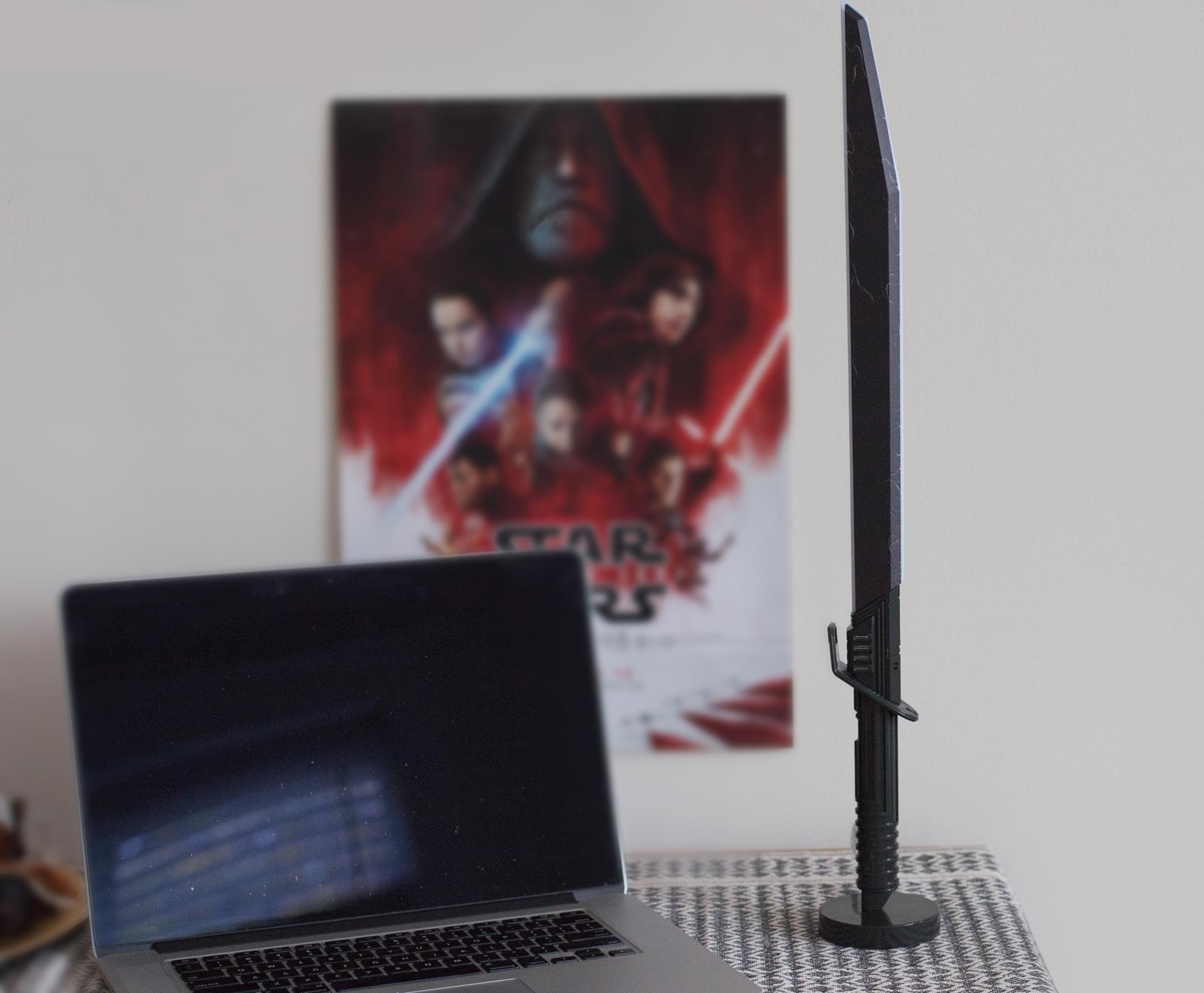 The Mandalorian Darksaber 24-Inch LED Desk Lamp - A Galactic Lighting Delight
