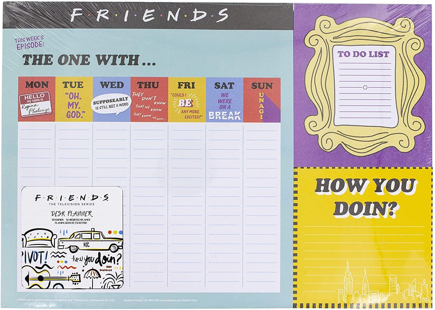 Friends TV Sitcom Themed Weekly Desk Planner - 52 Pages