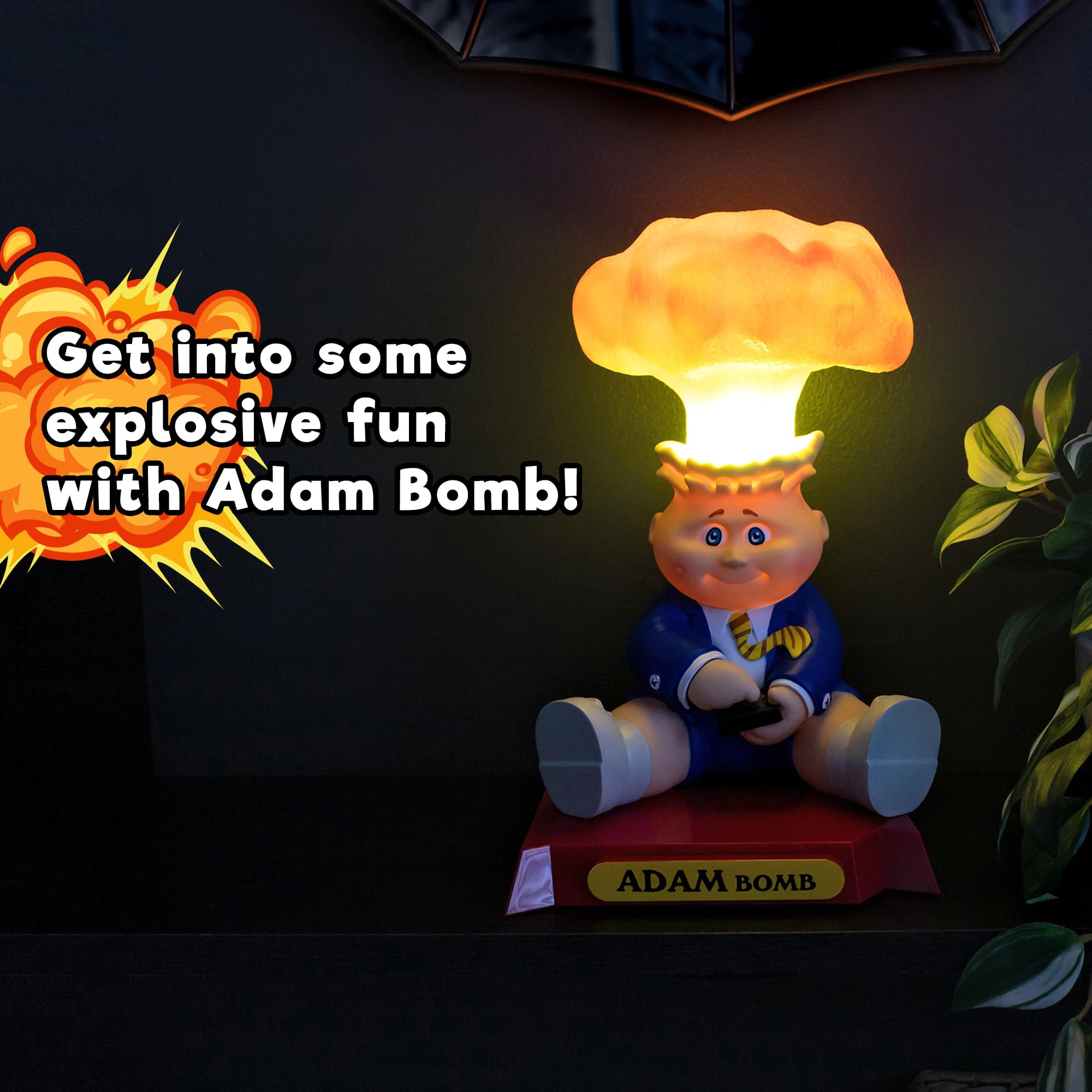 Garbage Pail Kids Adam Bomb 10-Inch Figural Mood Light - Blast Your Space with Nostalgia!