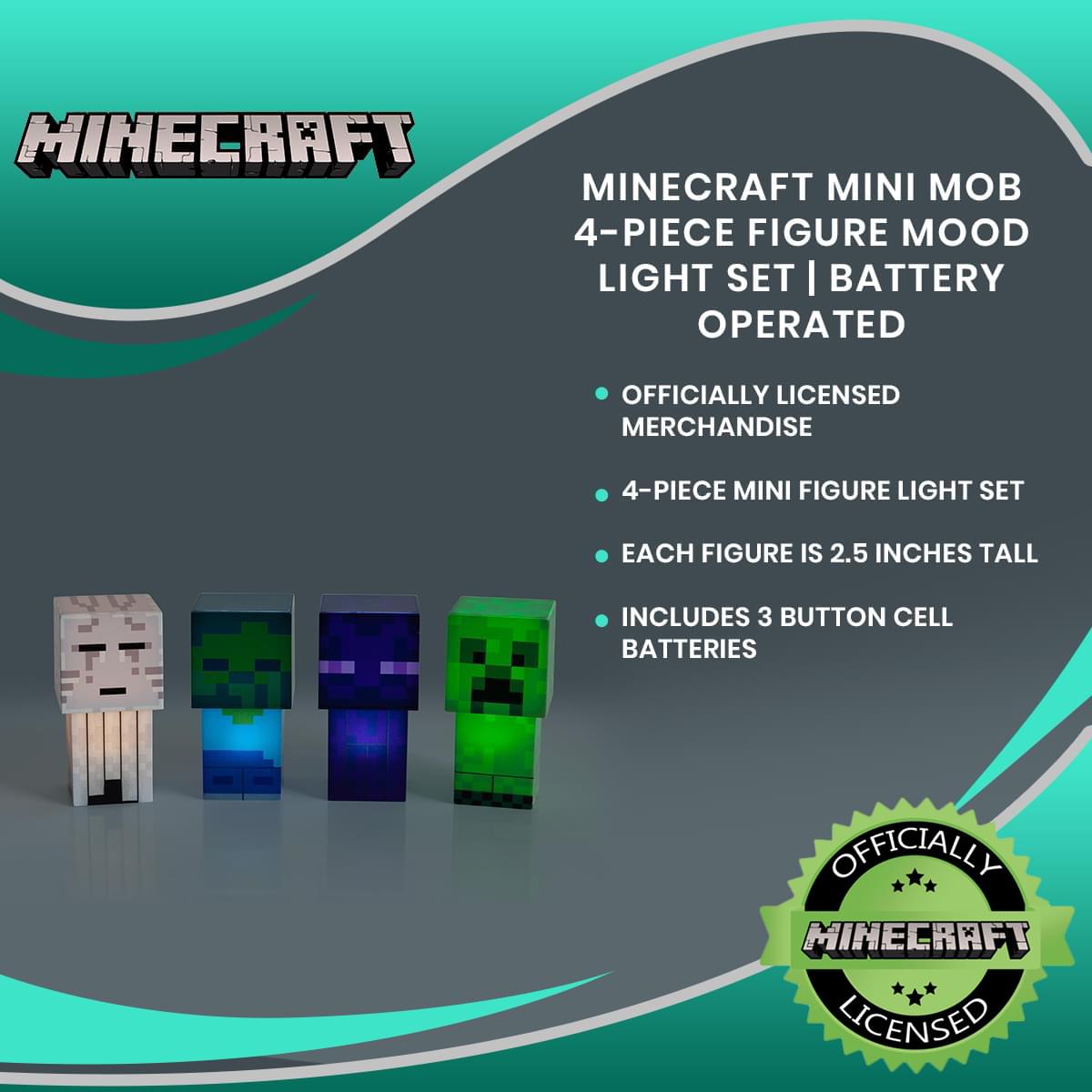 Light Up Your World with the Minecraft Mini Mob 4-Piece Figure Set