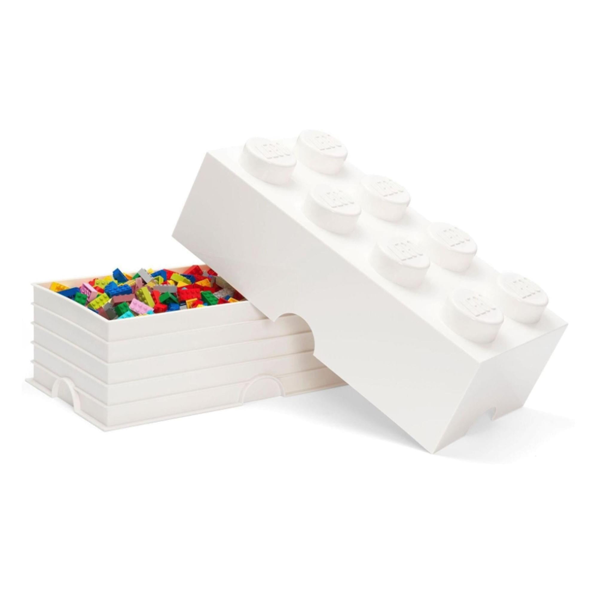 Fun & Functional LEGO - Inspired Storage Brick (White, 8 - Pack)