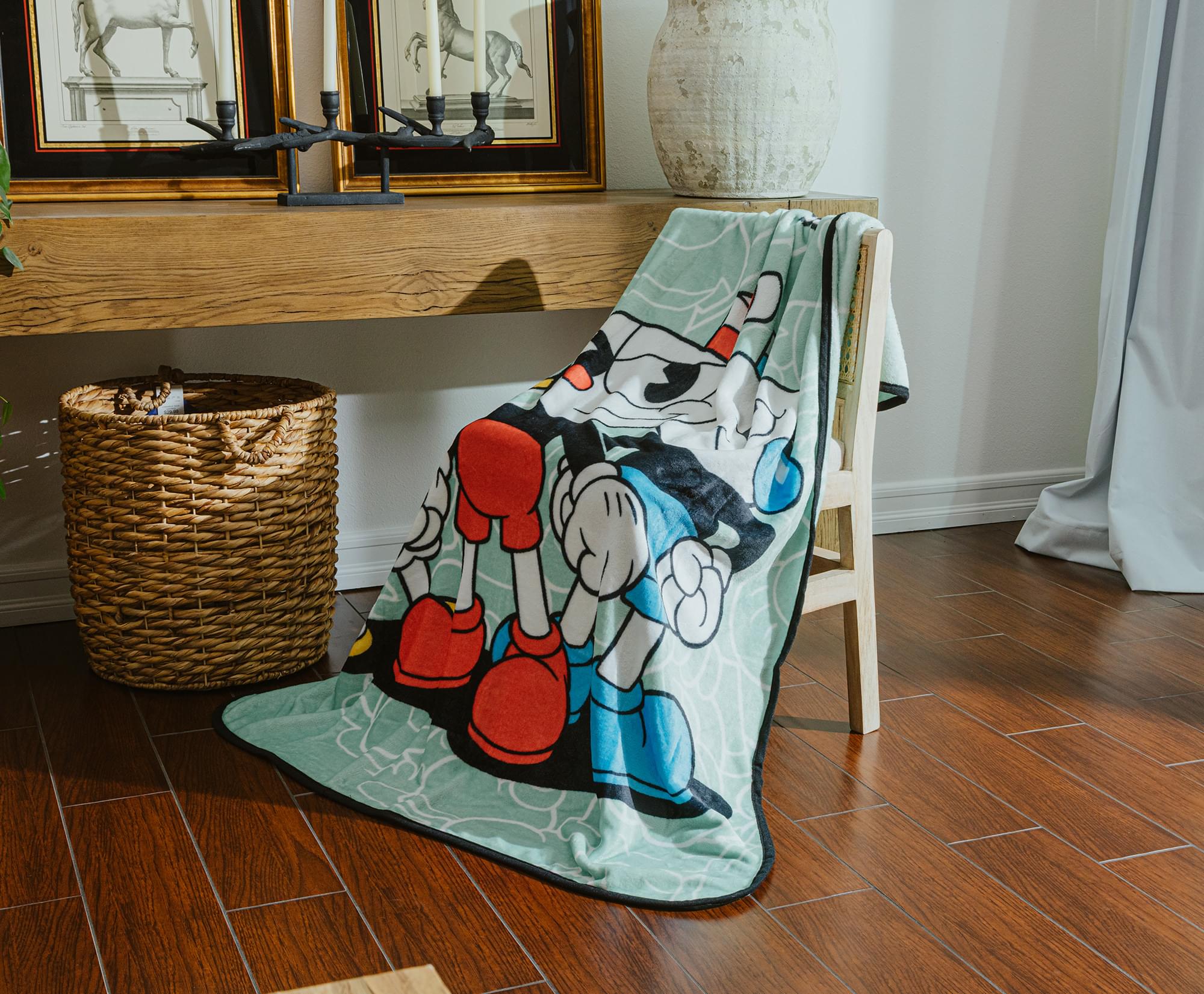 Cuphead Inspired Fleece Throw Blanket - 45 x 60 Inches