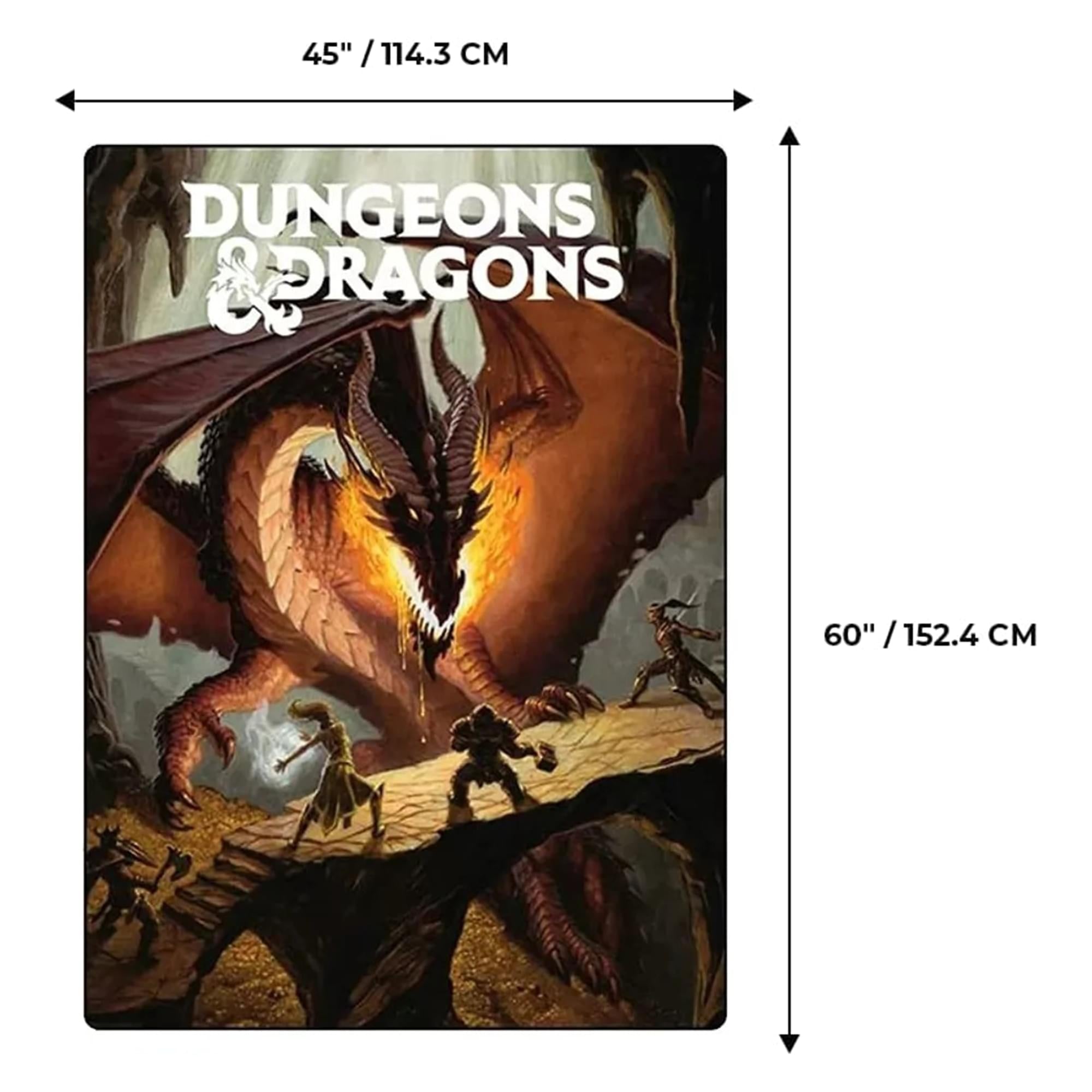 Epic Dungeons & Dragons Fleece Throw Blanket - 45 x 60 Inches