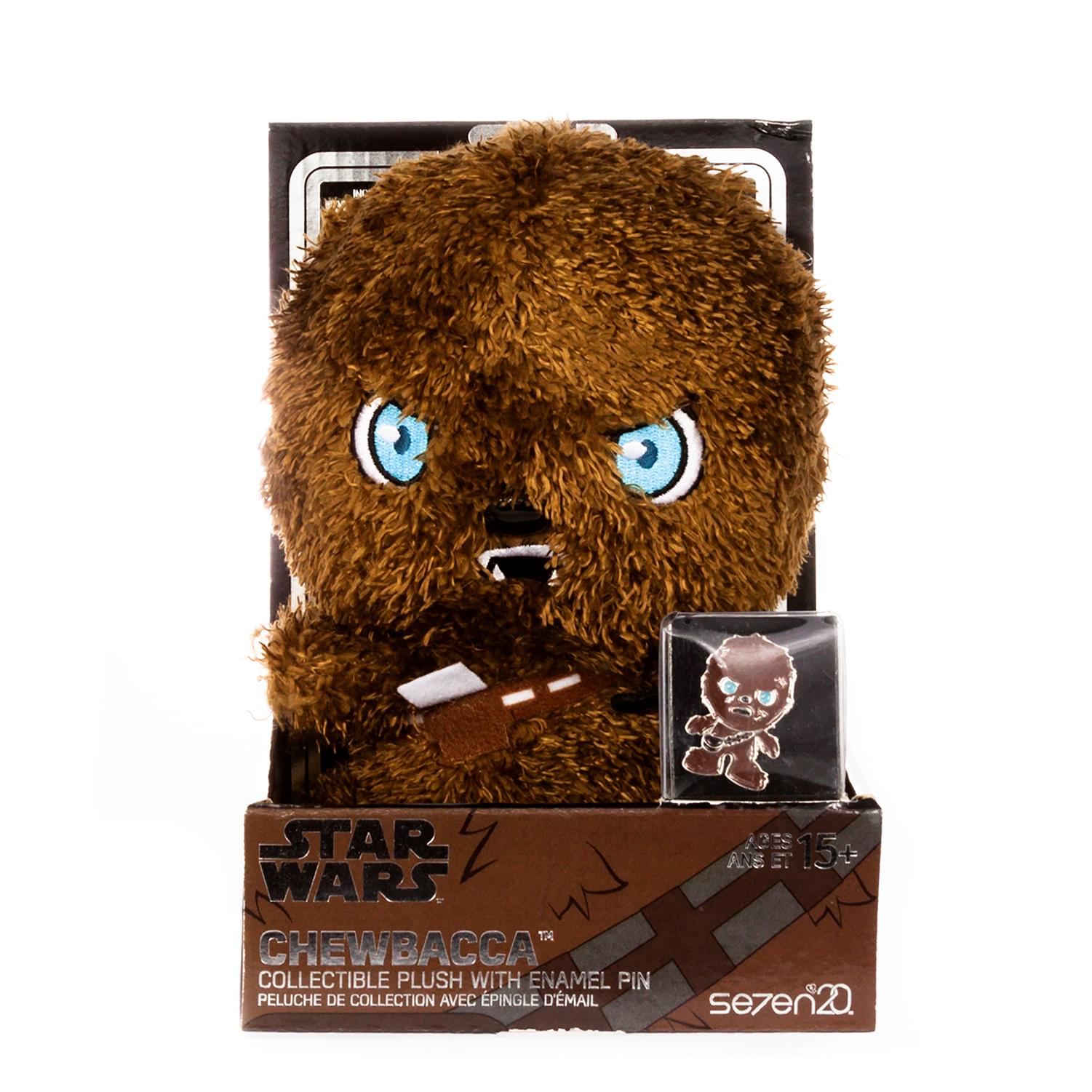 Star Wars Chewbacca 7-Inch Stylized Plush with Enamel Pin