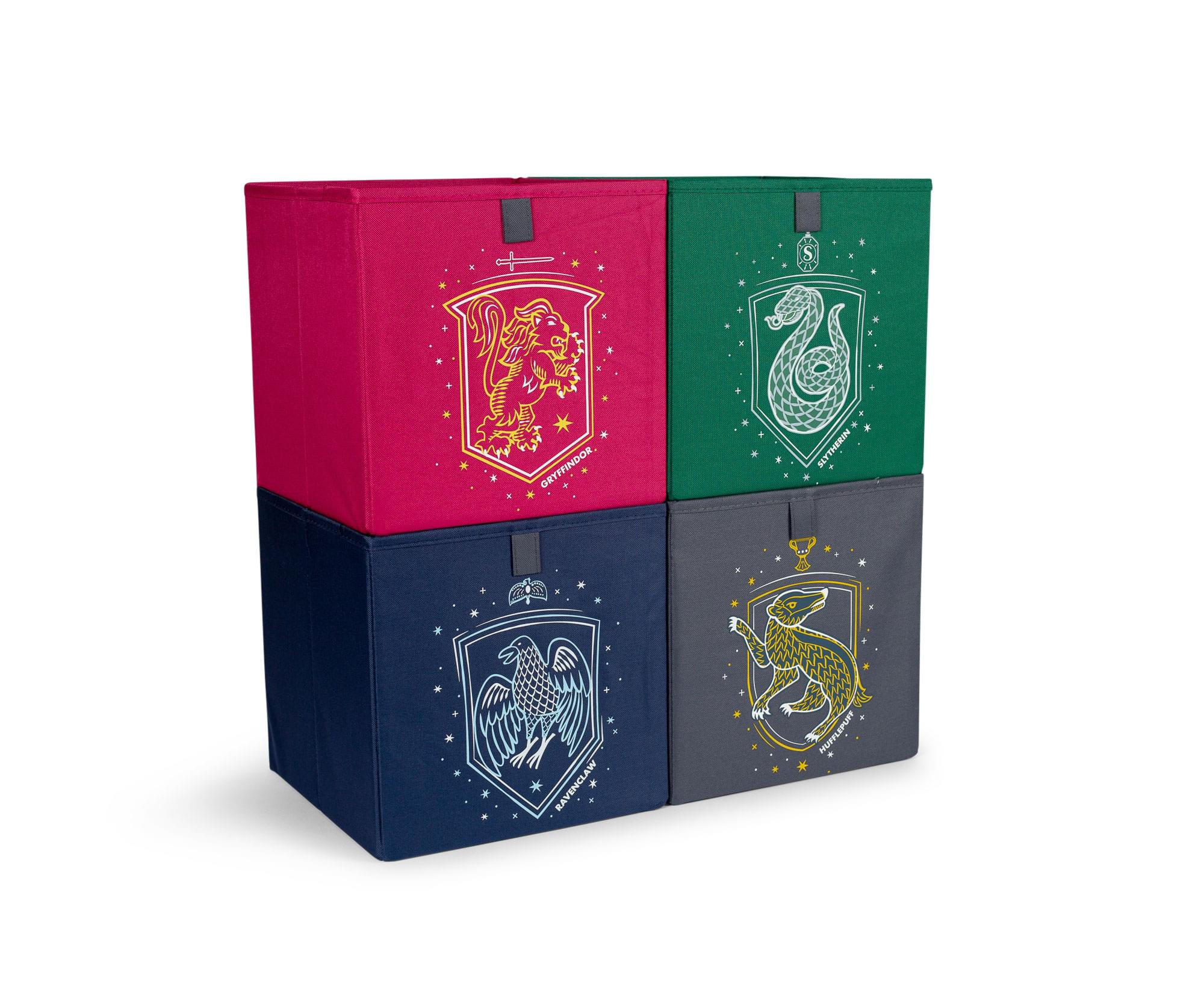 4-Pack Harry Potter Hogwarts Houses 11-Inch Magic Storage Bin Cubes