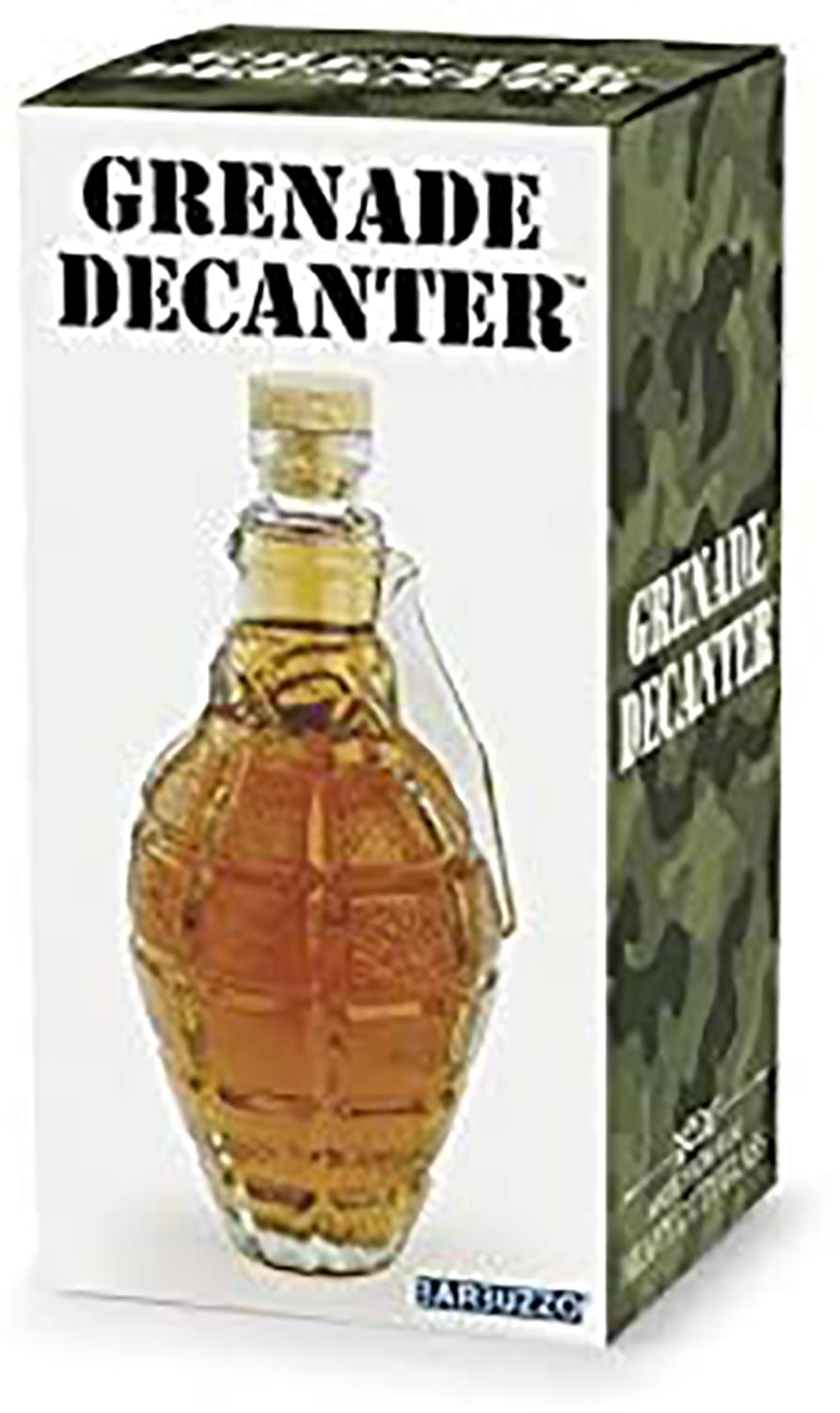 Unique 16oz Clear Glass Drink Decanter Inspired by Grenades