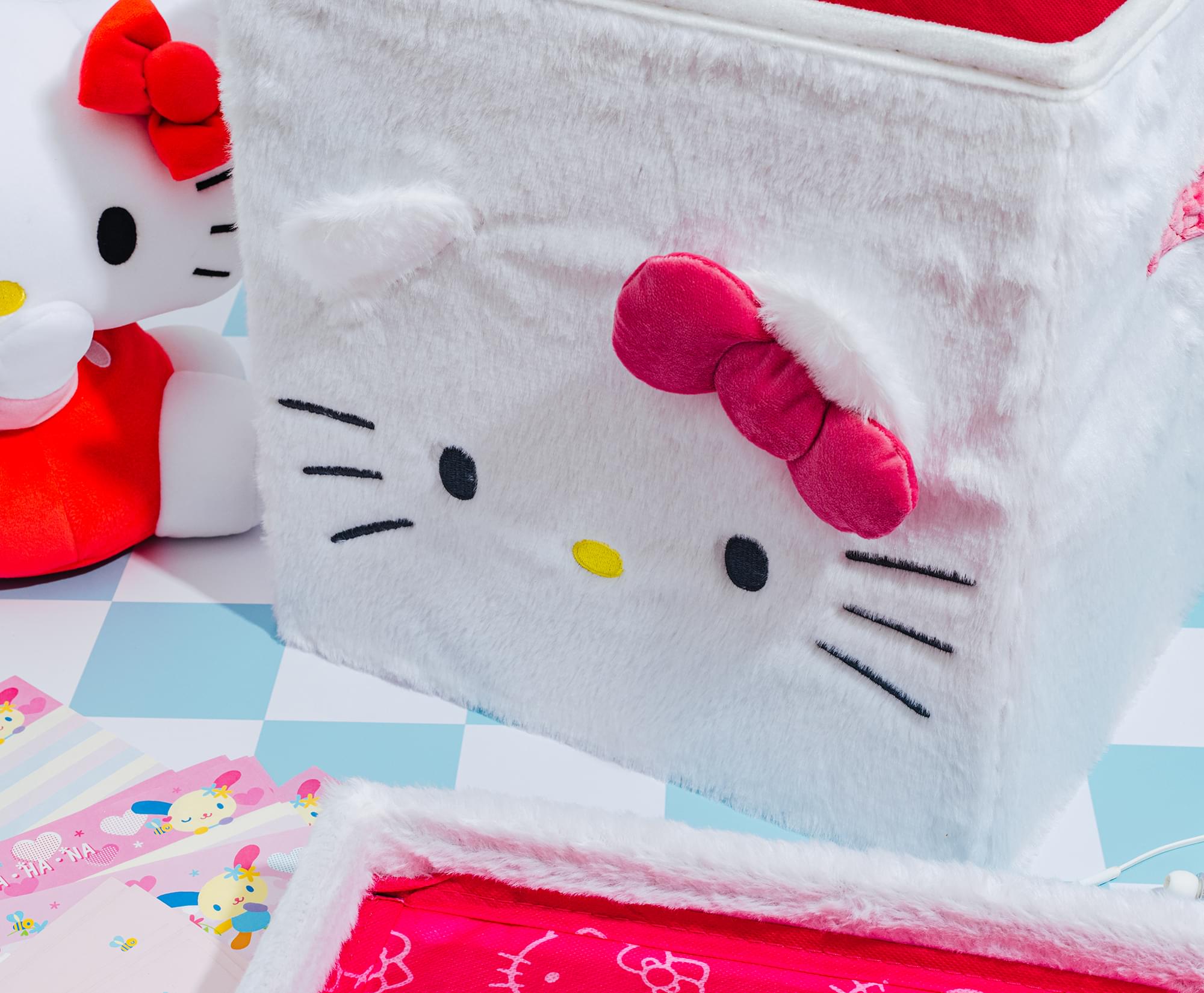 Adorable Sanrio Hello Kitty 13x13 Inch Plush Storage Cube - Keep Your Space Tidy in Style!