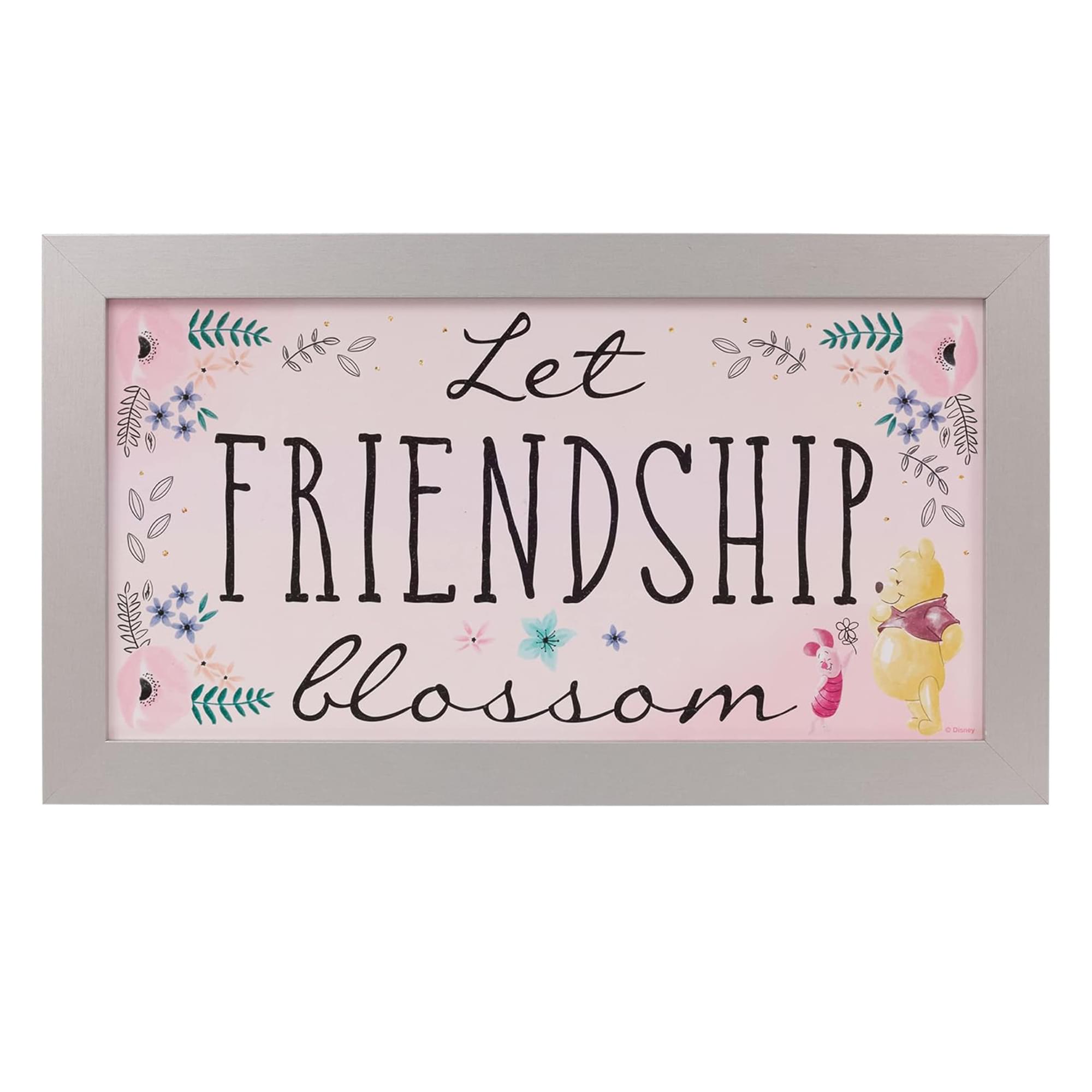 Disney Winnie The Pooh Friendship - Blossoming 10x18 Inch Framed MDF Wall Art