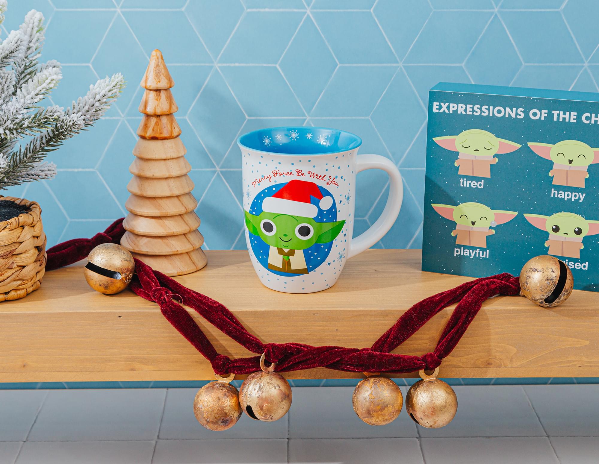 Star Wars Santa Yoda 16-Ounce Ceramic Latte Mug
