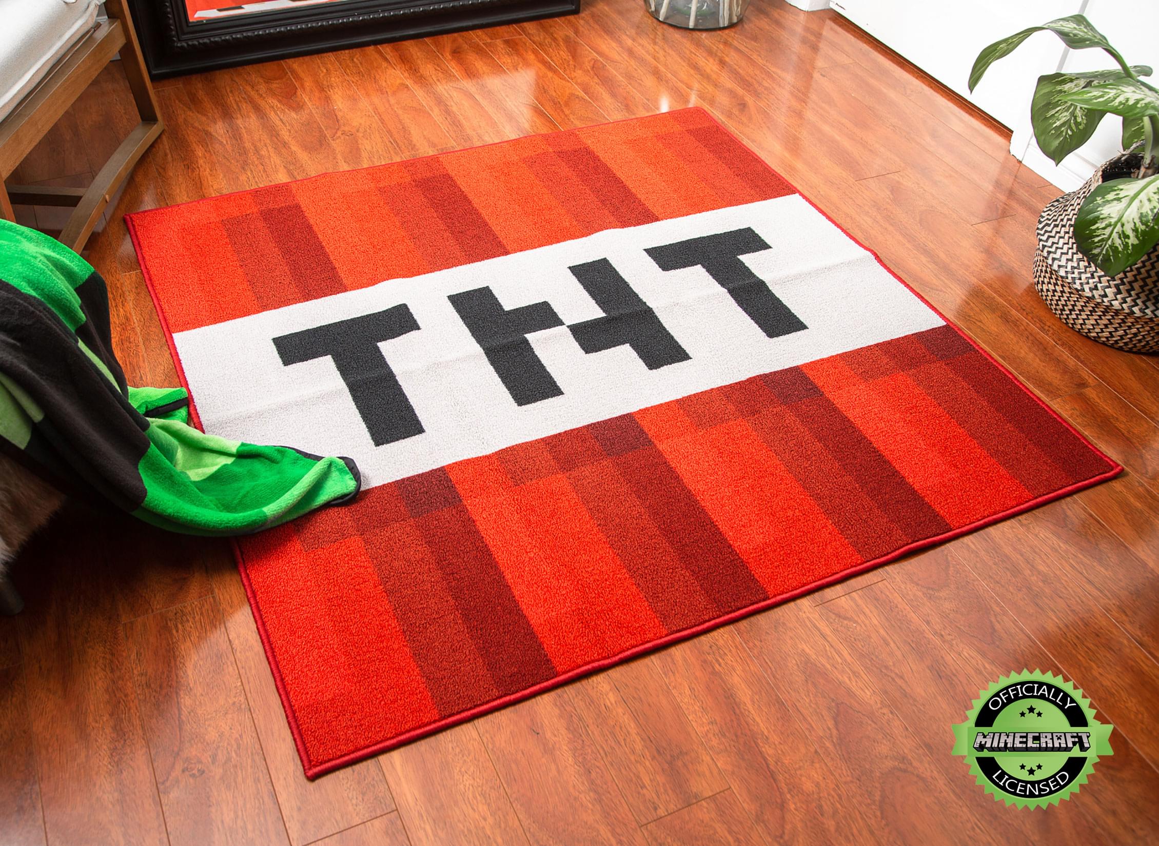 Epic Minecraft Red TNT Block 52-Inch Square Area Rug