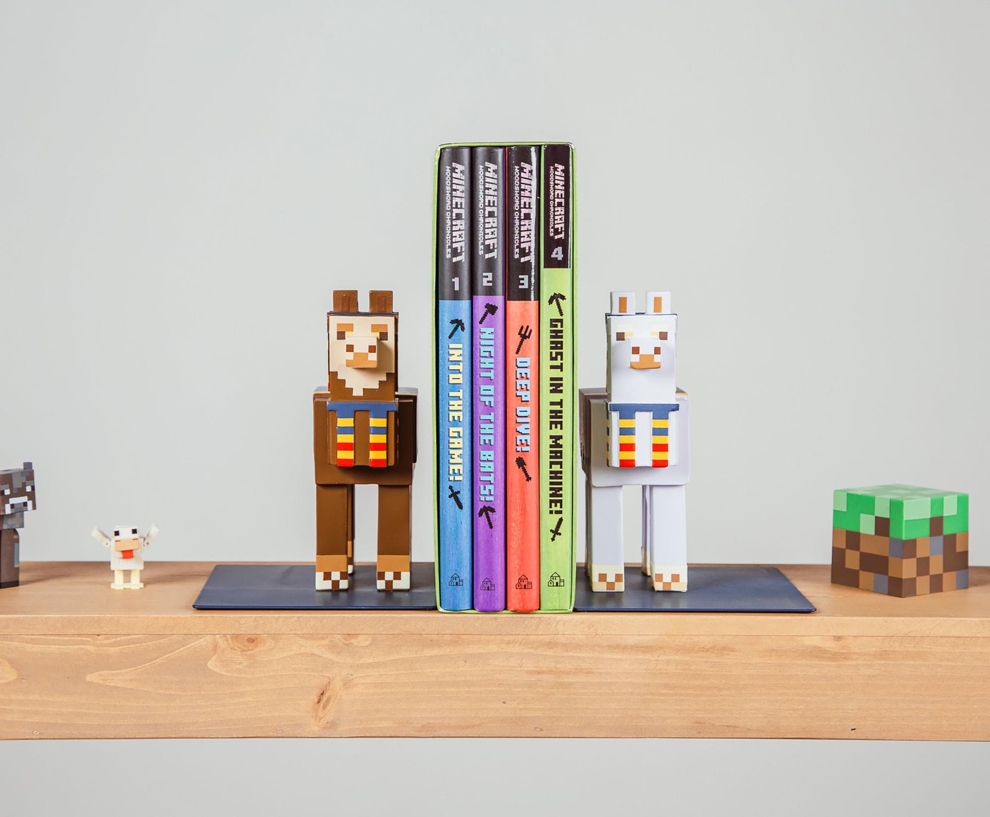 Unleash Your Minecraft Adventure with 6-Inch Llama Bookends - Set of 2