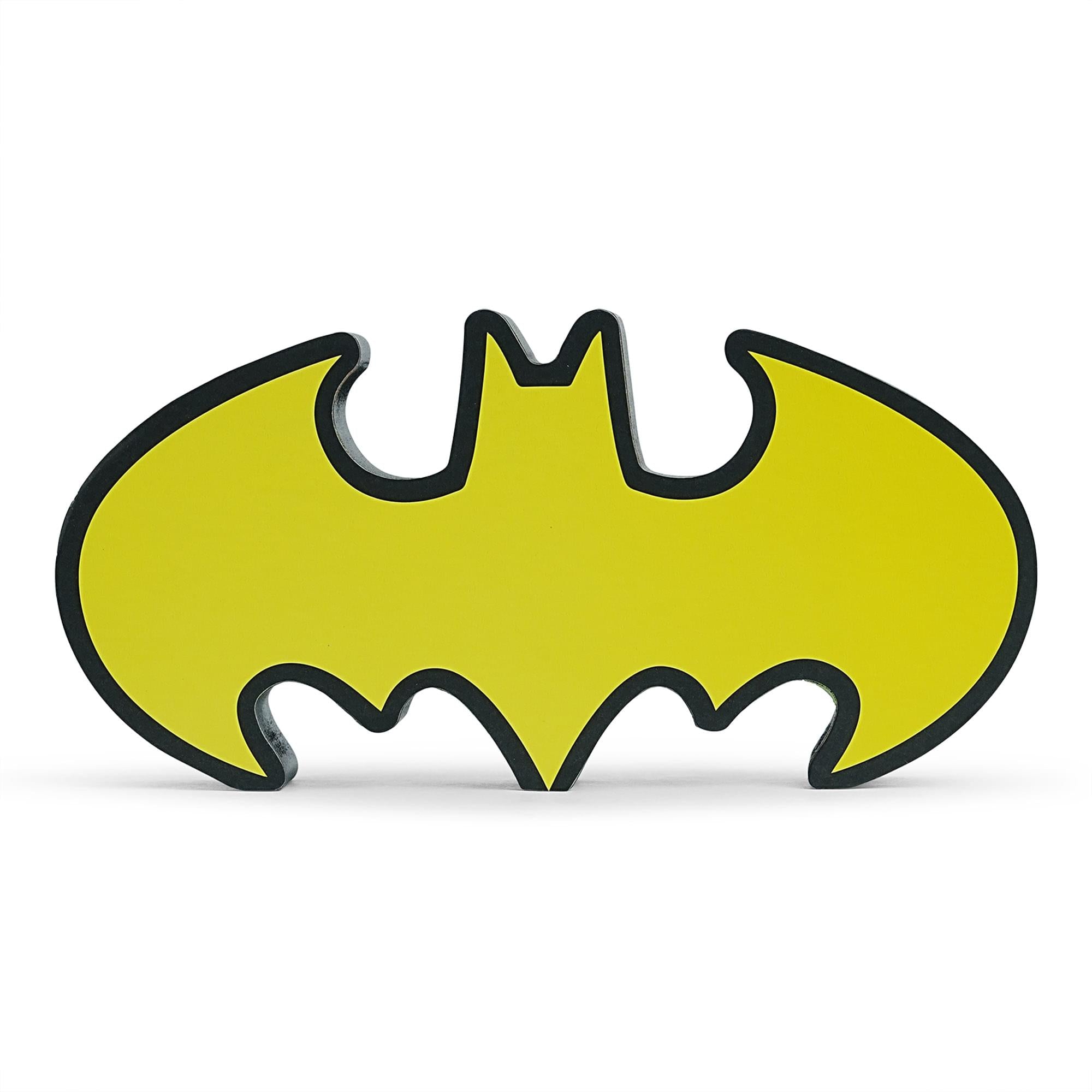Epic DC Comics Batman Emblem Die-Cut Wooden Wall Art Sign - 4 x 8 Inches